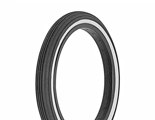 Bike Tire 16 x 1-3/4 S7 Black/White Side Wall - Innova Slick III Replacement for Schwinn Bikes