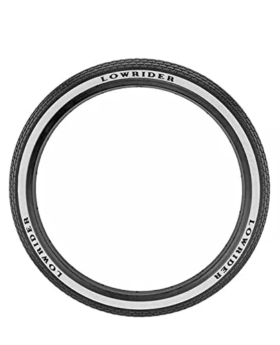 Bike Tire 20 x 1.75 Black/White Side Wall Lowrider Raised Letter HF-120A - Lowrider Brand