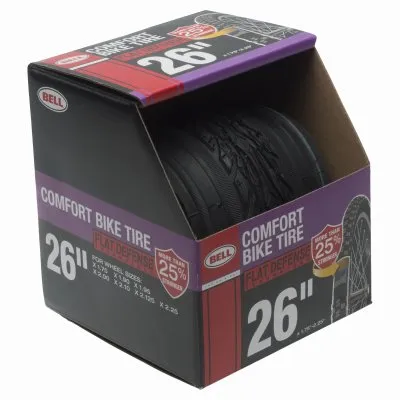 BIKE TIRE 26' W/KEVLAR - BELL - Durable Rubber with Flat Defense for Ultimate Puncture Resistance