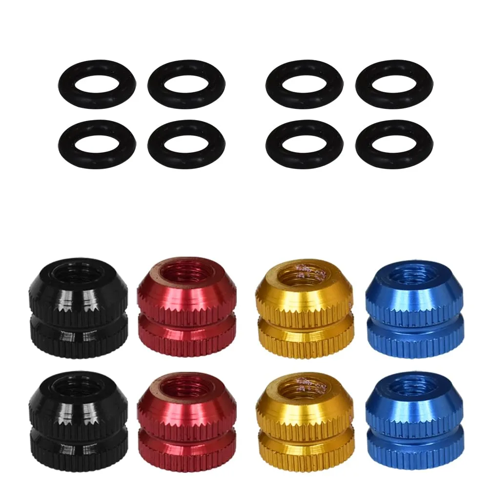 Bike Tire Presta Vacuum Nut Set for Road and Mountain Bikes - 4 Colors, Durable 7075 Aluminium