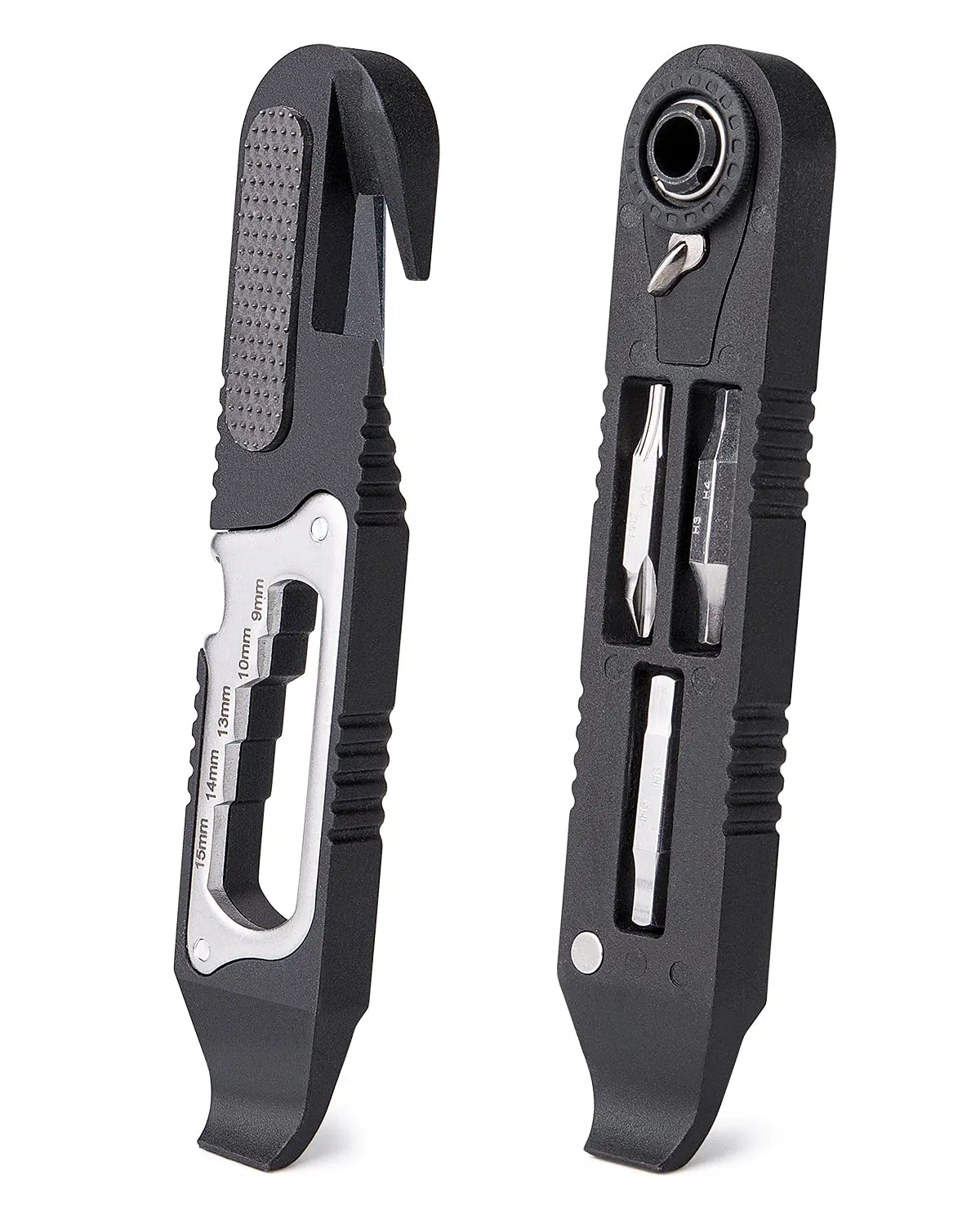 Bike Tire Repair Kit & Mini Ratchet Wrench - 14 in 1 Tool Set for MTB/Road Bicycle, Compact Size