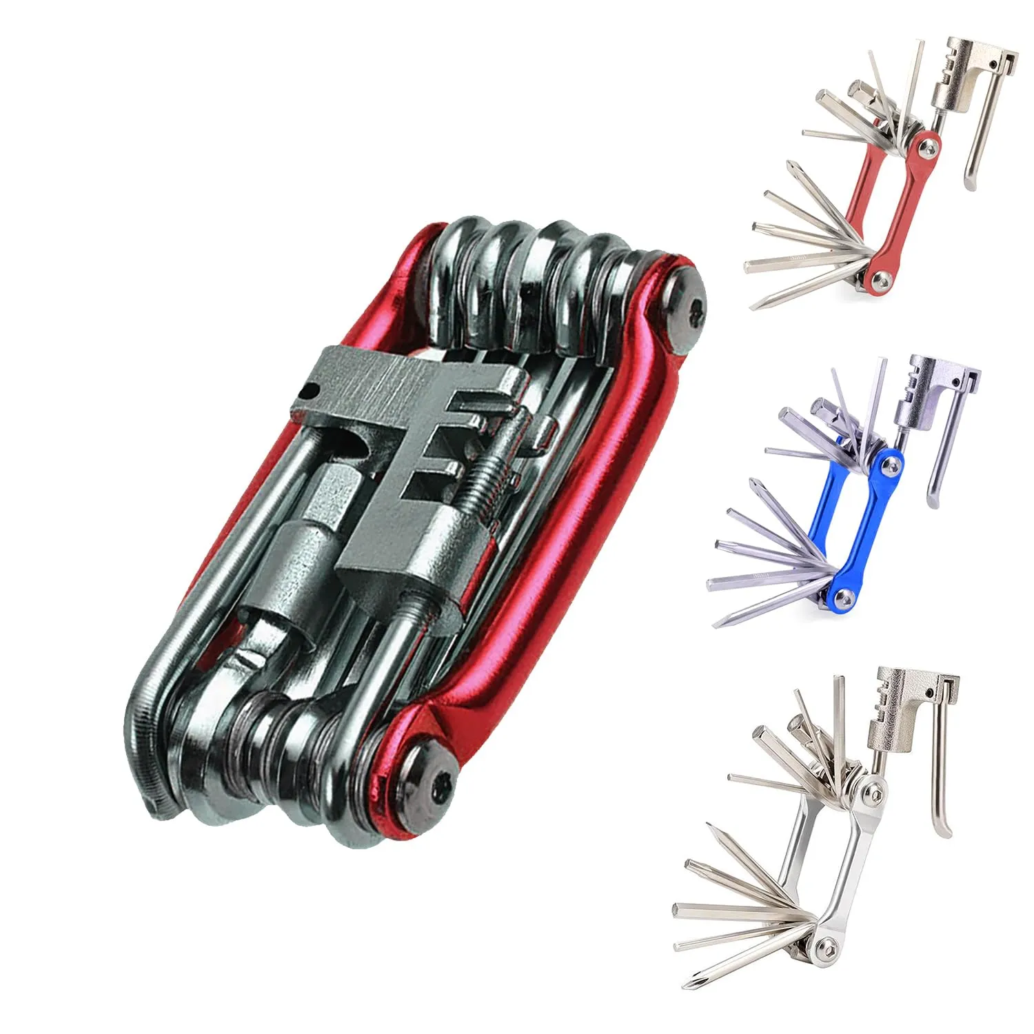 Bike Tool Kit - Multi Tool for MTB, Durable Red Bike Accessory, Compact and Versatile Repair Tool