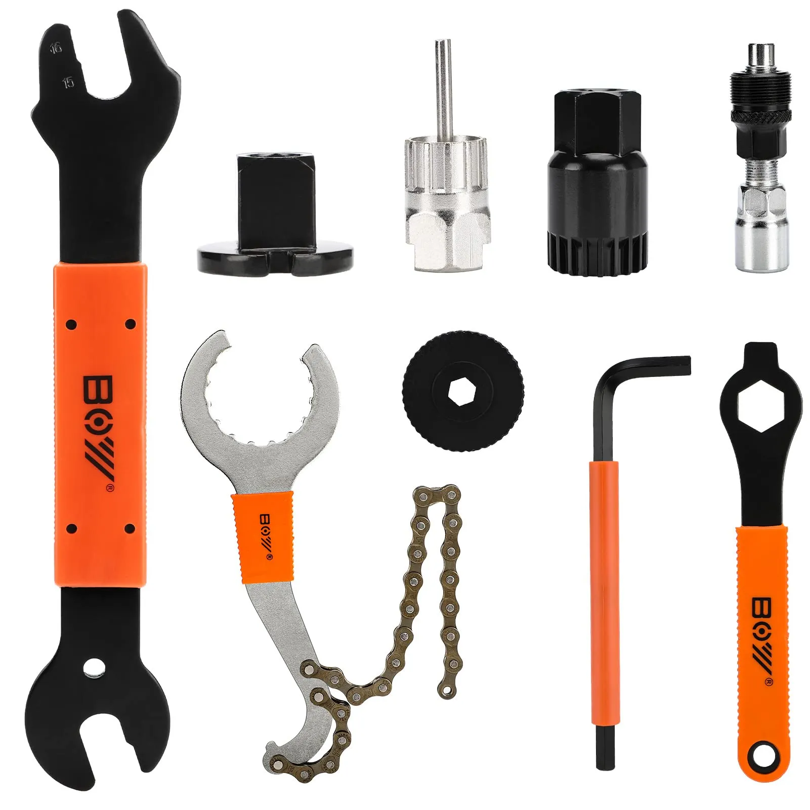 Bike Tool Kit with Crank Removal, Cassette Tool, Rotor Tool & Bottom Bracket Remover
