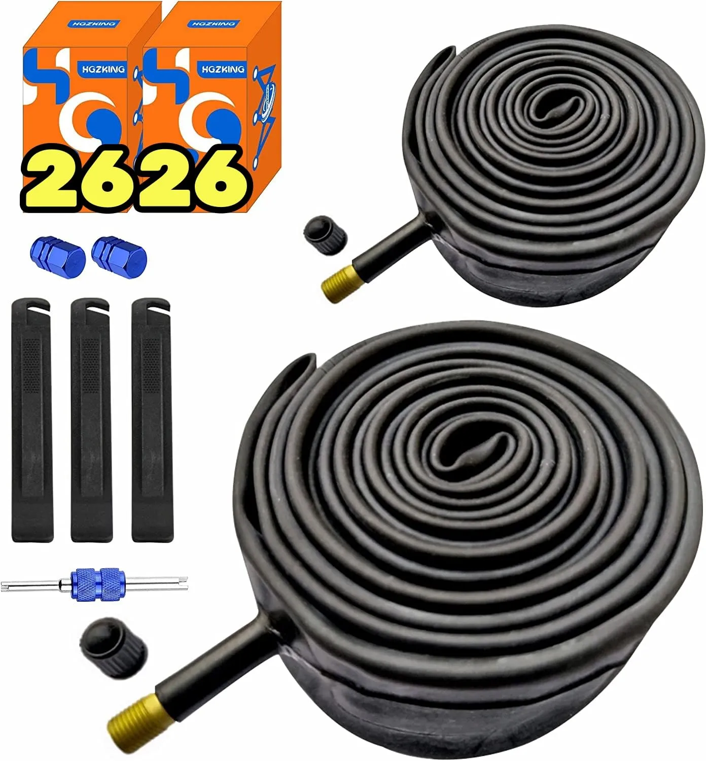 Bike Tube 16 x 1.95-2.125 Inner Tube for Mountain Bikes - Durable Butyl Rubber, 32mm Schrader Valve