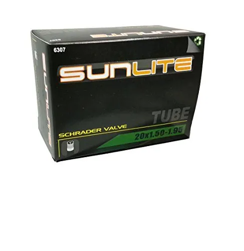 Bike Tube 20' x 1.50' - 1.95' with 32mm Schrader Valve for BMX, Kids, and Youth Bikes