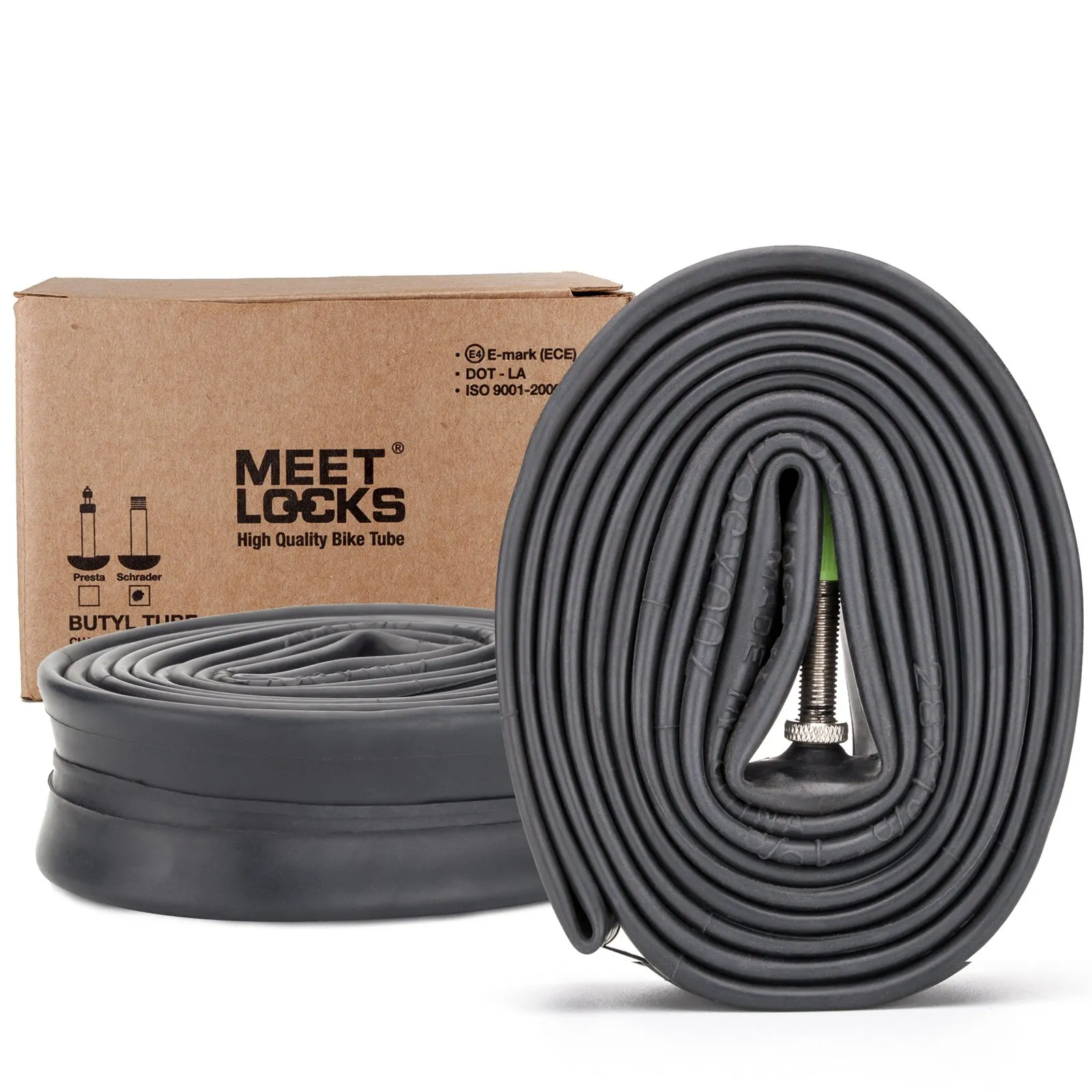 Bike Tube 700x18-25C Butyl Solid Brass Valve Presta 2Pcs Pack - Durable, Easy Install, Reliable Ride