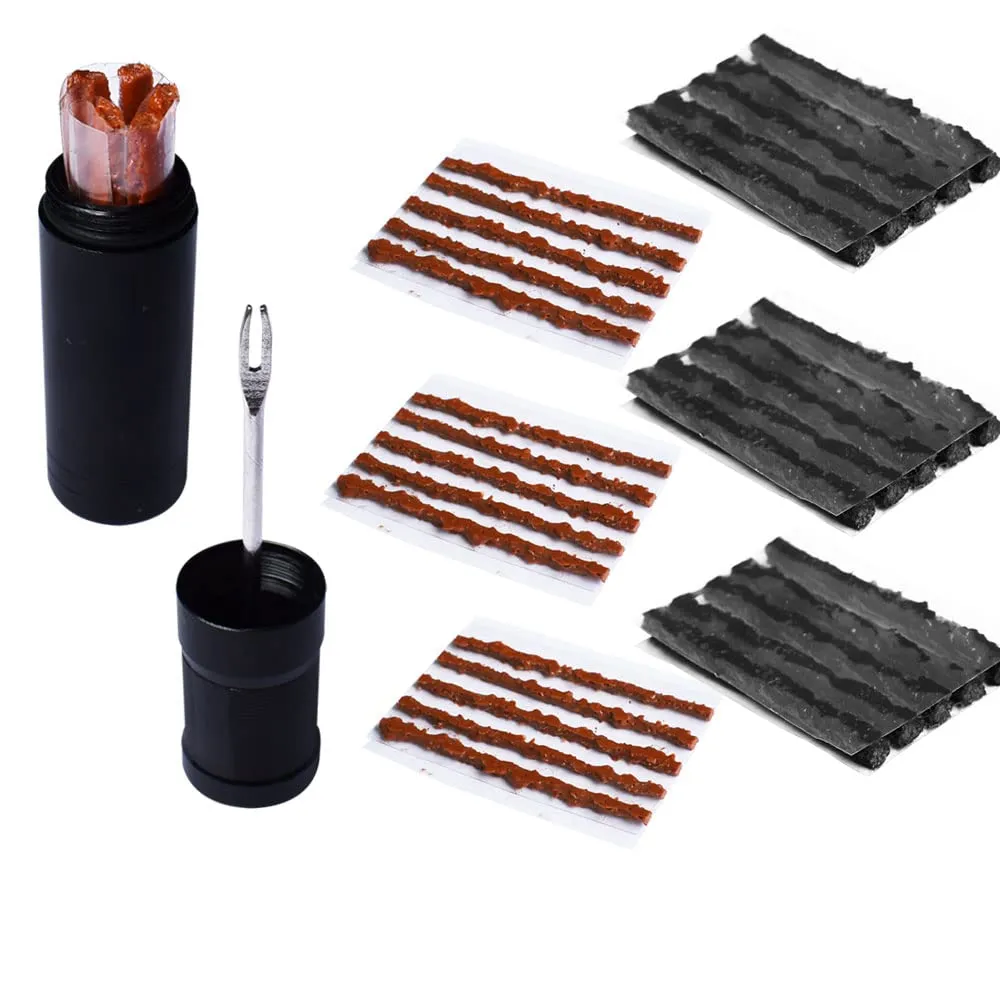 Bike Tubeless Tire Repair Kit with 35 Plugs for Quick Fix of Flat Punctures on MTB & Road Bikes