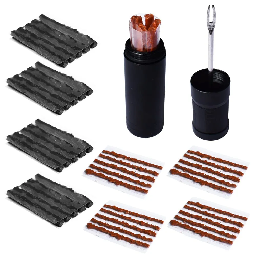 Bike Tubeless Tire Repair Kit with 45 Strips for MTB & Road Bikes - Quick Fix for Punctures