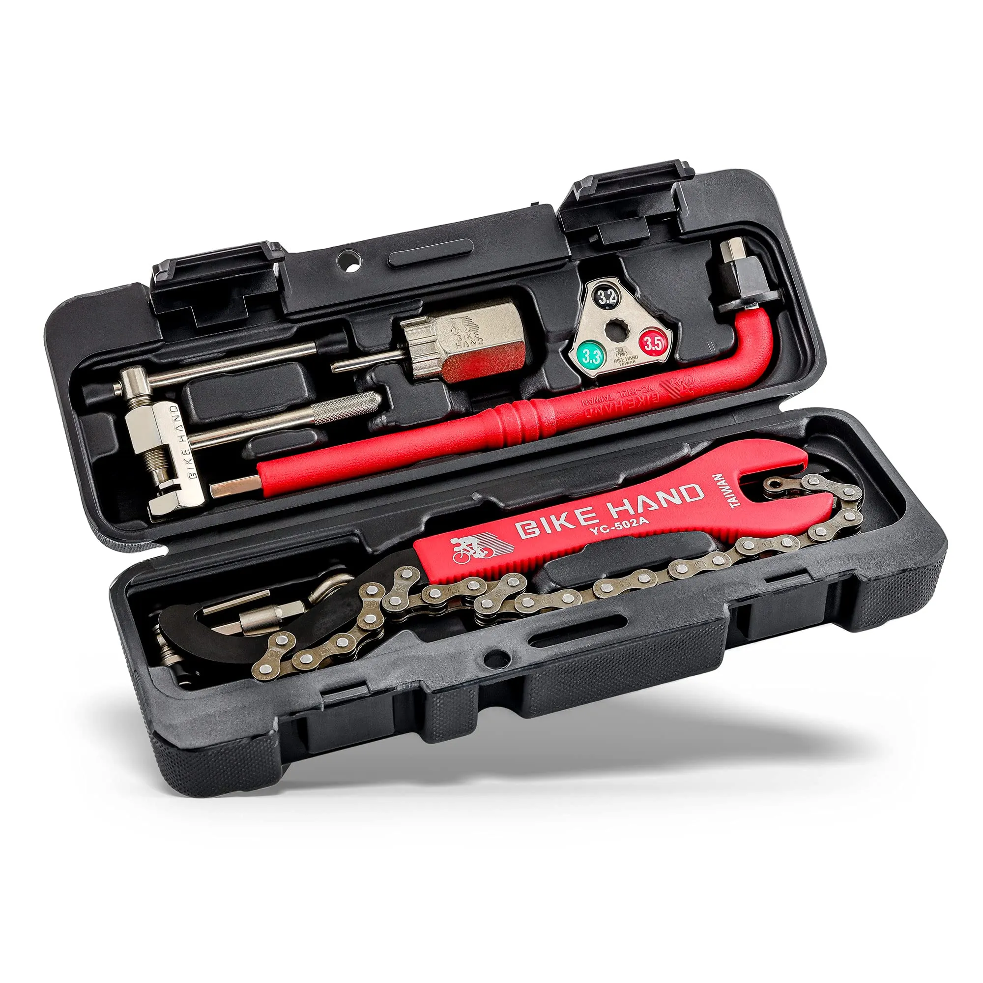 BIKEHAND Basic Bicycle Repair Tool Kit - Pedal Wrench, Cassette Lock Ring Tool, Chain Whip