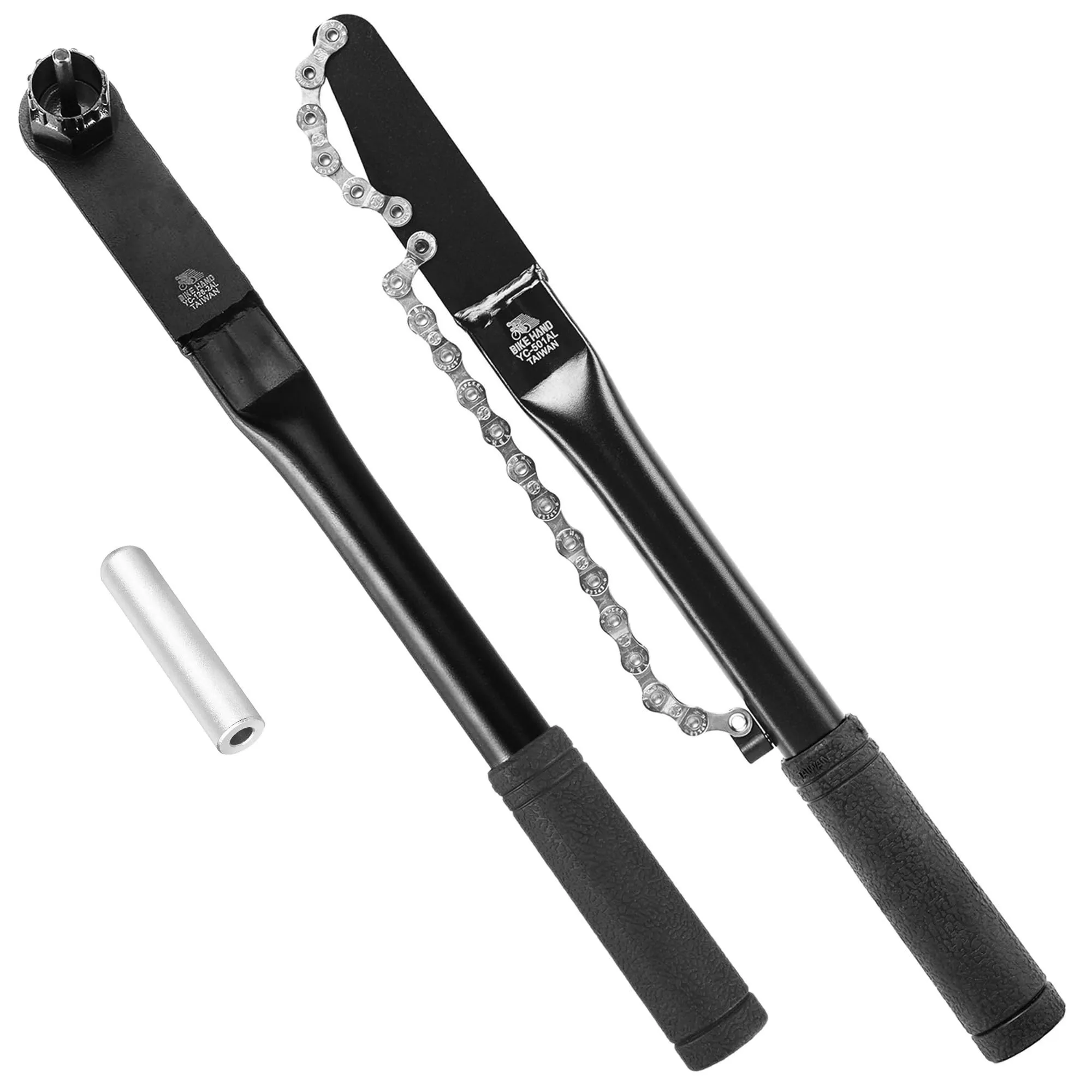 BikeHand Bicycle Tool Kit for Shimano Cassette Turner, Rotor Lockring, Chain Whip - 353mm