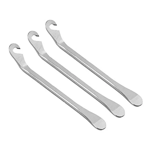 BlueSunshine Bicycle Tire Lever Set of 3 - Premium Stainless Steel for Easy Tire Repair - 12 cm