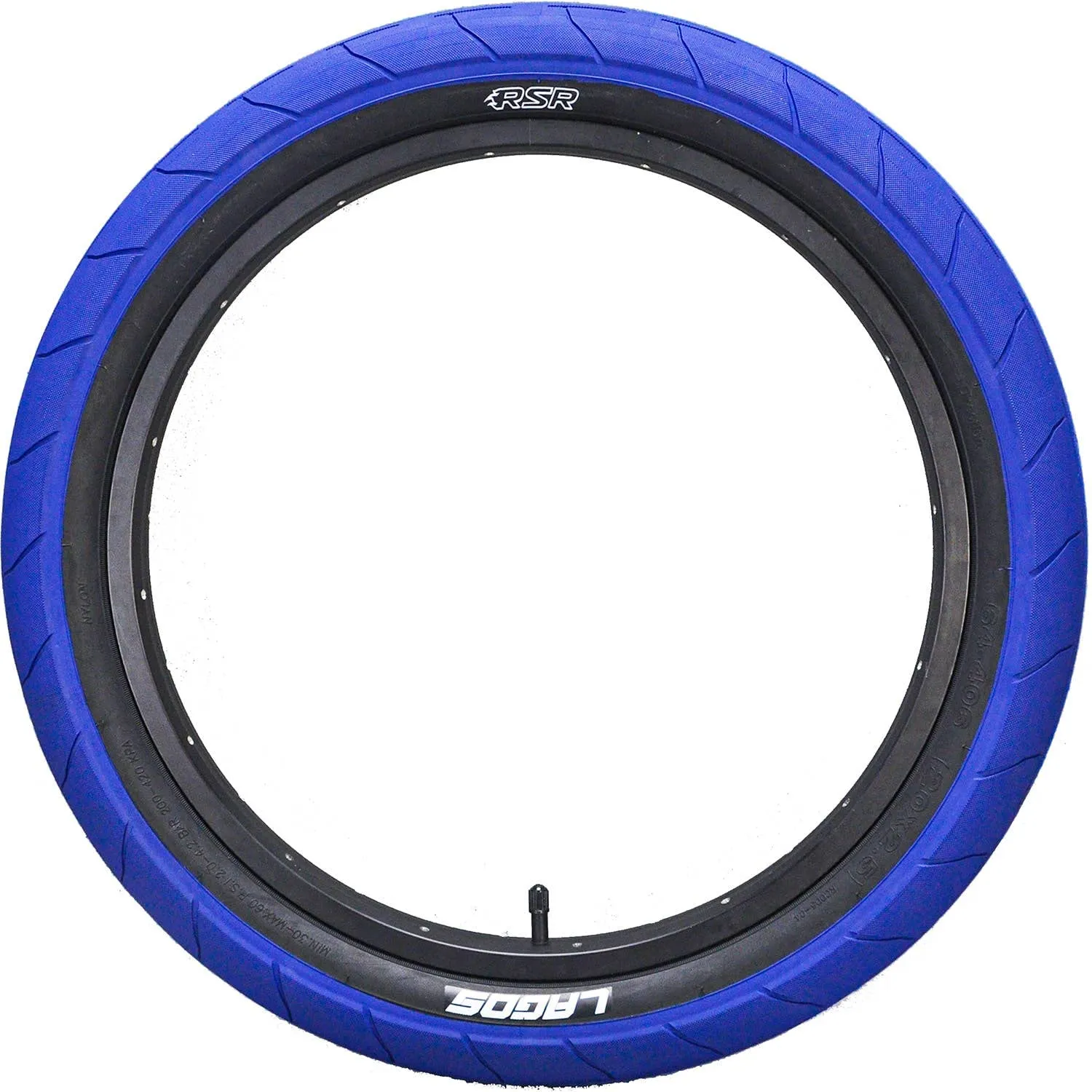 BMX Tires 20 inch Wheels 2.5' Width Pair Assorted Colors Vibrant Blue - Mafiabike
