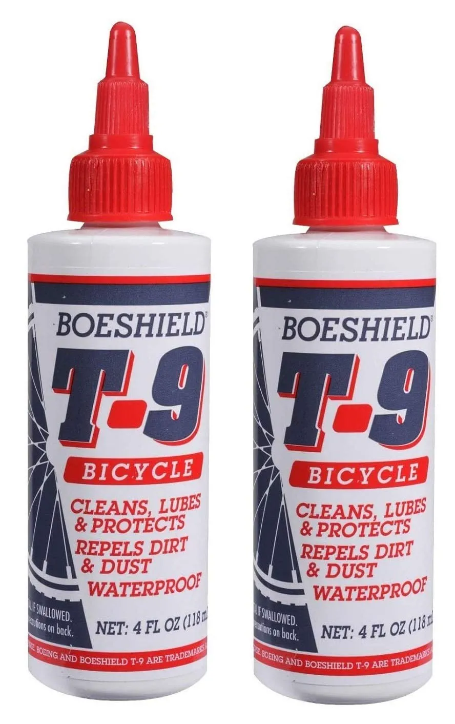 Boeshield T-9 Bicycle Chain Waterproof Lubricant & Rust Protection, 4 oz Liquid (1, Two Pack)