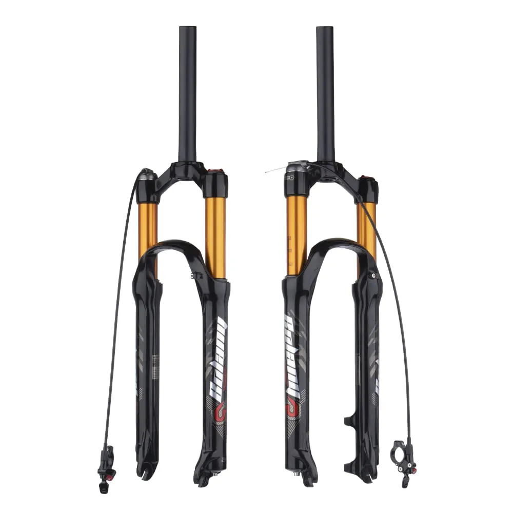 BOLANY 26/27.5/29 inch Bike Air Suspension Fork - 120mm Travel, Adjustable Rebound, Lightweight