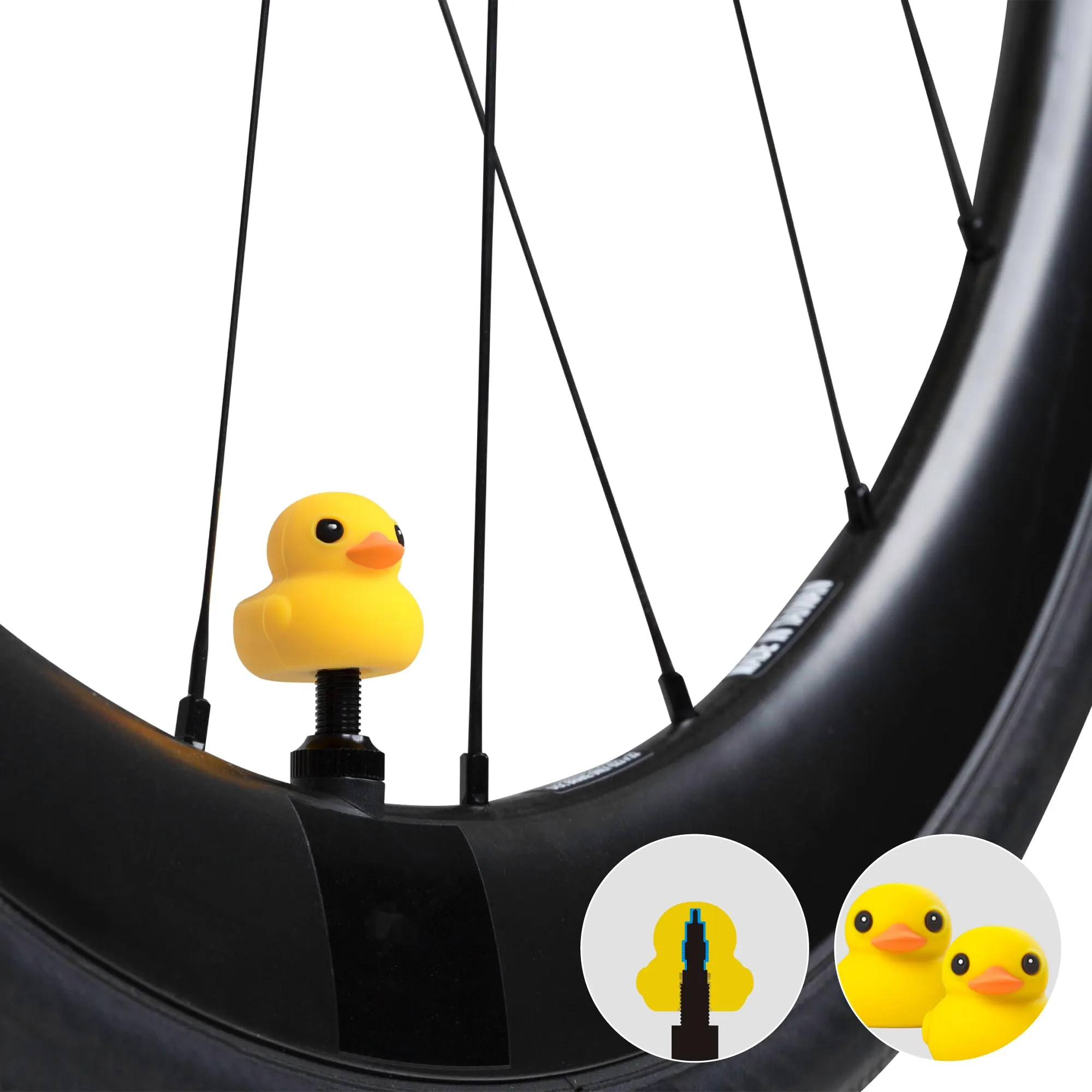 Bone Tire Character Valve Stem Caps - 2pcs Silicone, Washable, Corrosion Resistant for Bikes, Cars & More