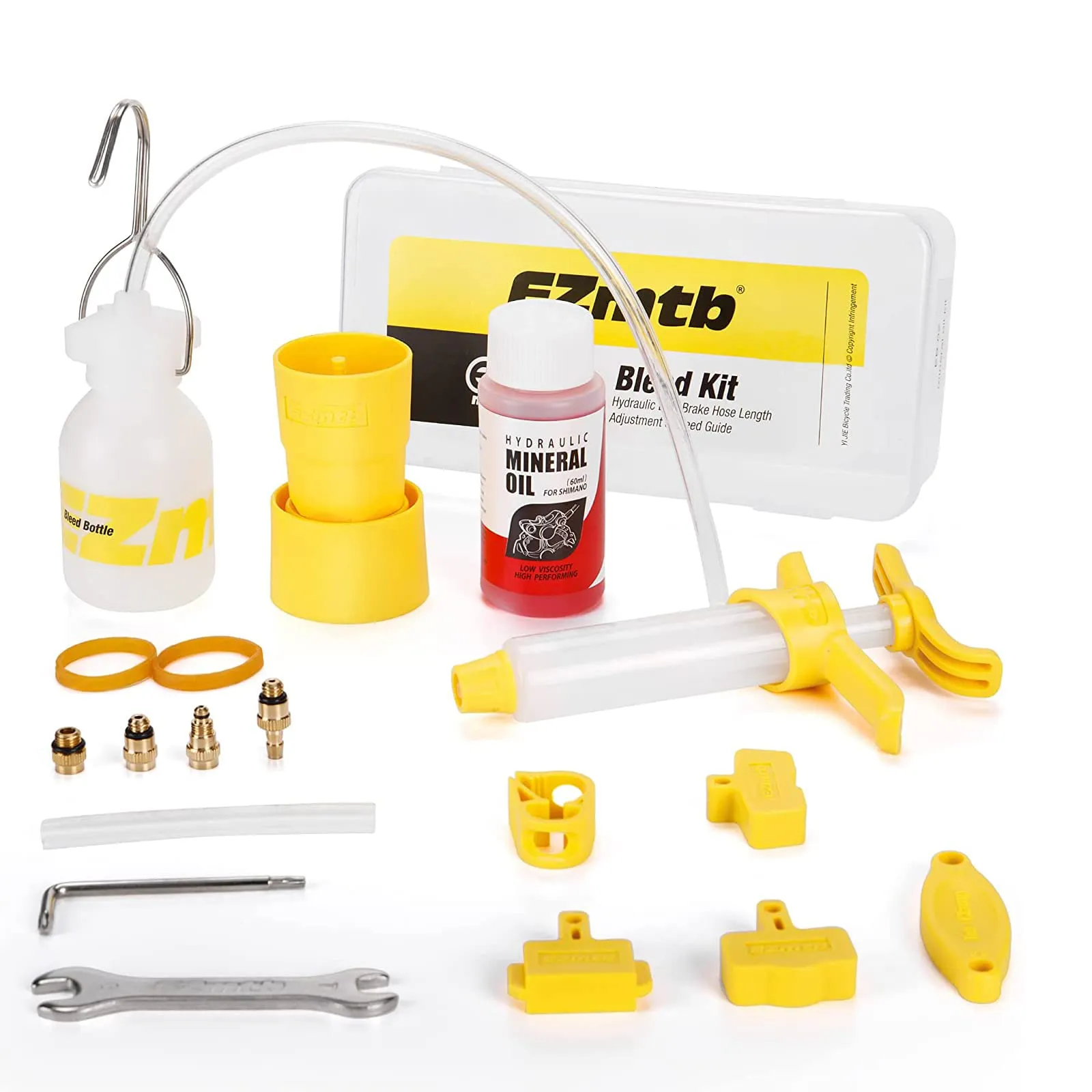 Brake Bleed Kit for Shimano - Hydraulic Disc Brake Tool with 60ml Mineral Oil and Accessories
