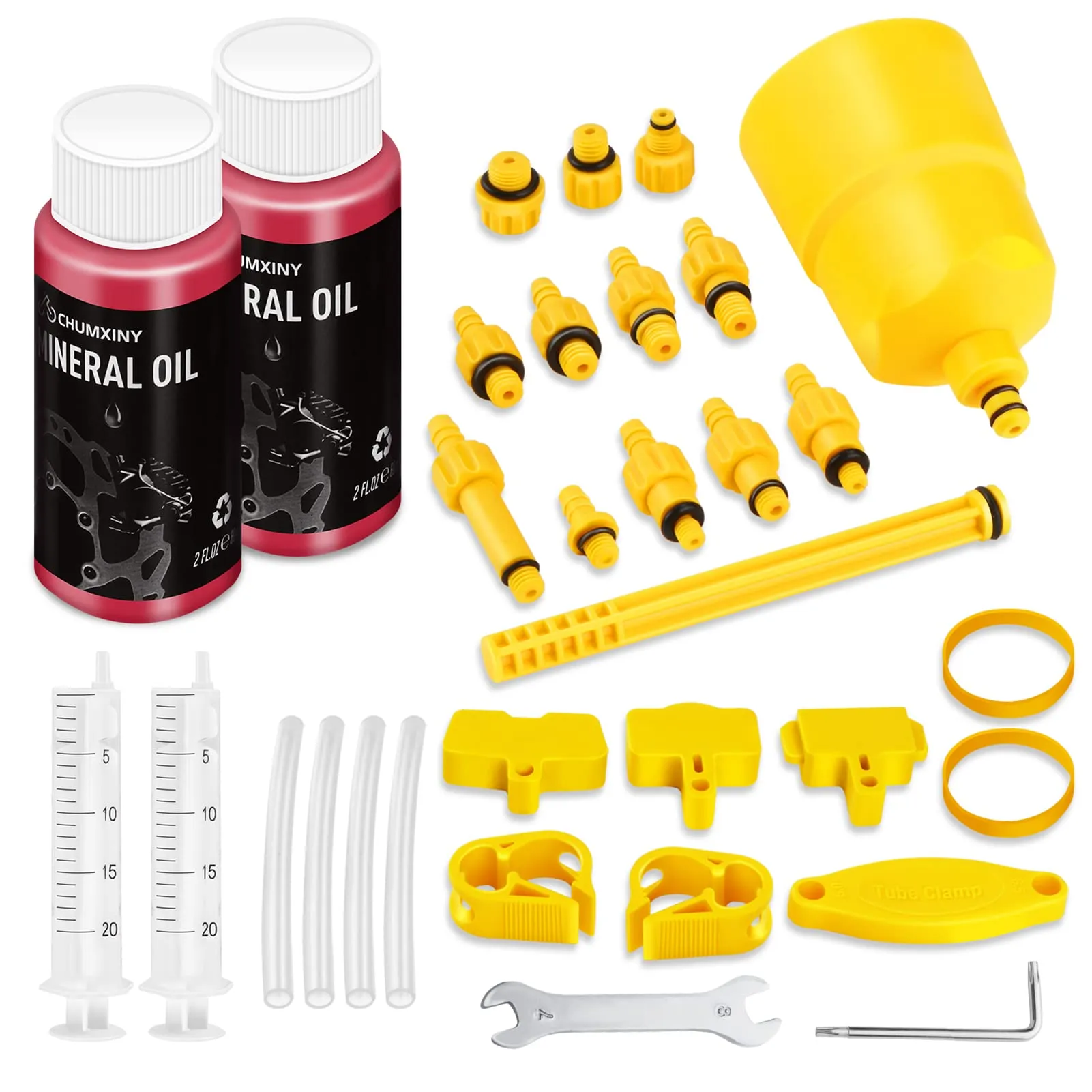 Brake Bleed Kit for SHIMANO & TEKTRO Hydraulic Disc Brakes with High Performance Mineral Fluid