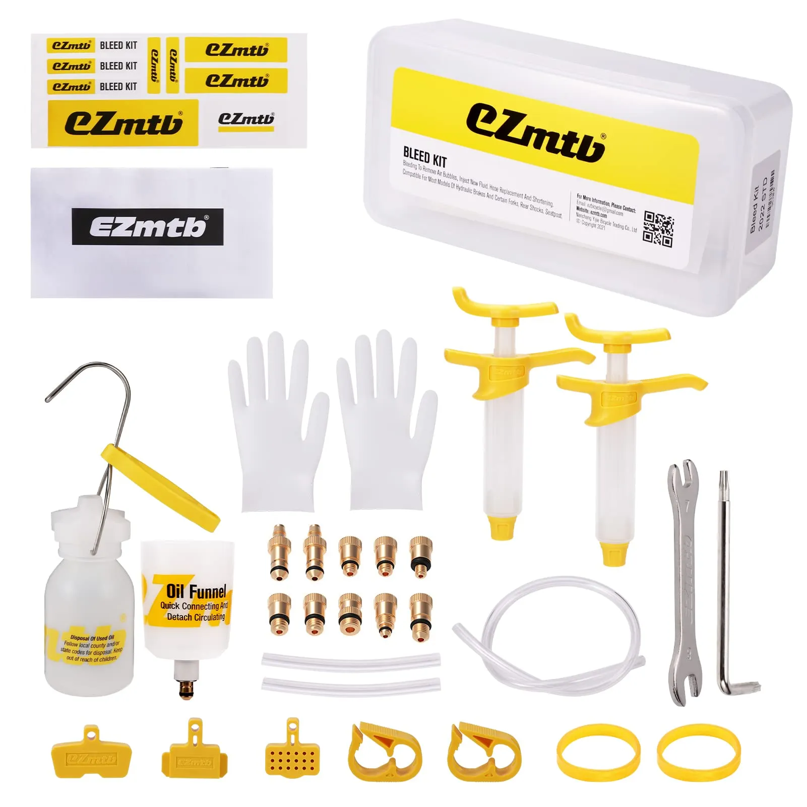Brake Bleed Kit for Shimano, MAGURA, TEKTRO, SRAM - Hydraulic Disc Brake Bleeder Tool Set