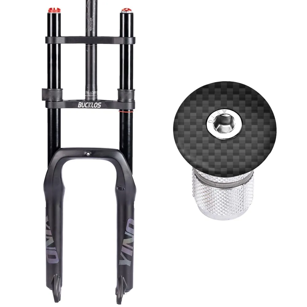 BUCKLOS 20' x 4.0' Fat Tire MTB Air Suspension Fork for Snow & Beach Bikes - Lightweight Design