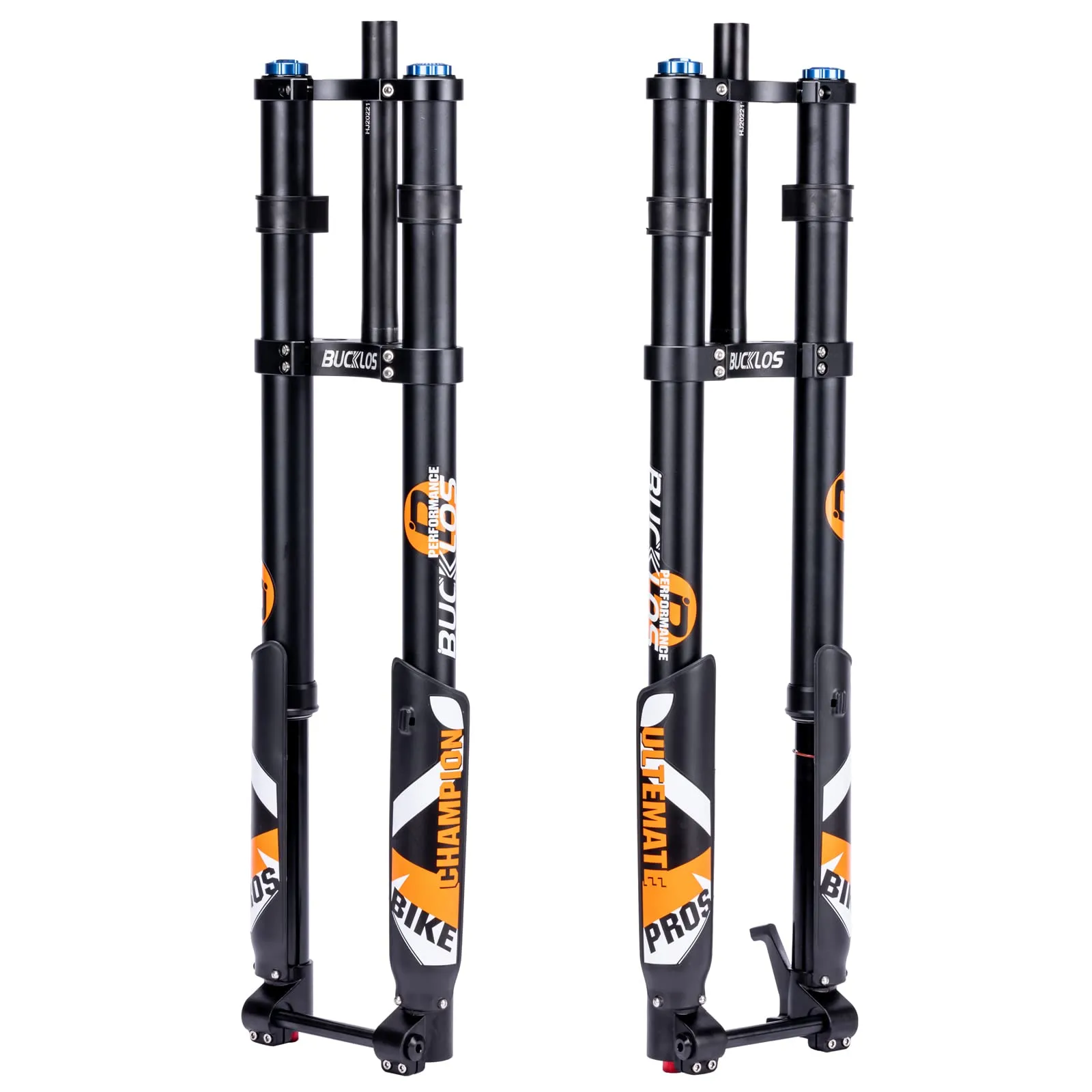 BUCKLOS 26/27.5/29' Electric Mountain Bike Fork - Air Suspension, 140/180mm Travel, Tapered, Disc Brake