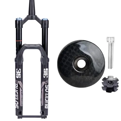 BUCKLOS 29' MTB Air Suspension Fork 160mm Travel Tapered 15mm Thru Axle for E-Bike & Mountain Biking