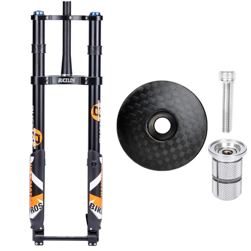 BUCKLOS Fat Tire 5.0 26-inch Electric Mountain Bike Fork with 180mm Travel, Thru Axle 15*150mm