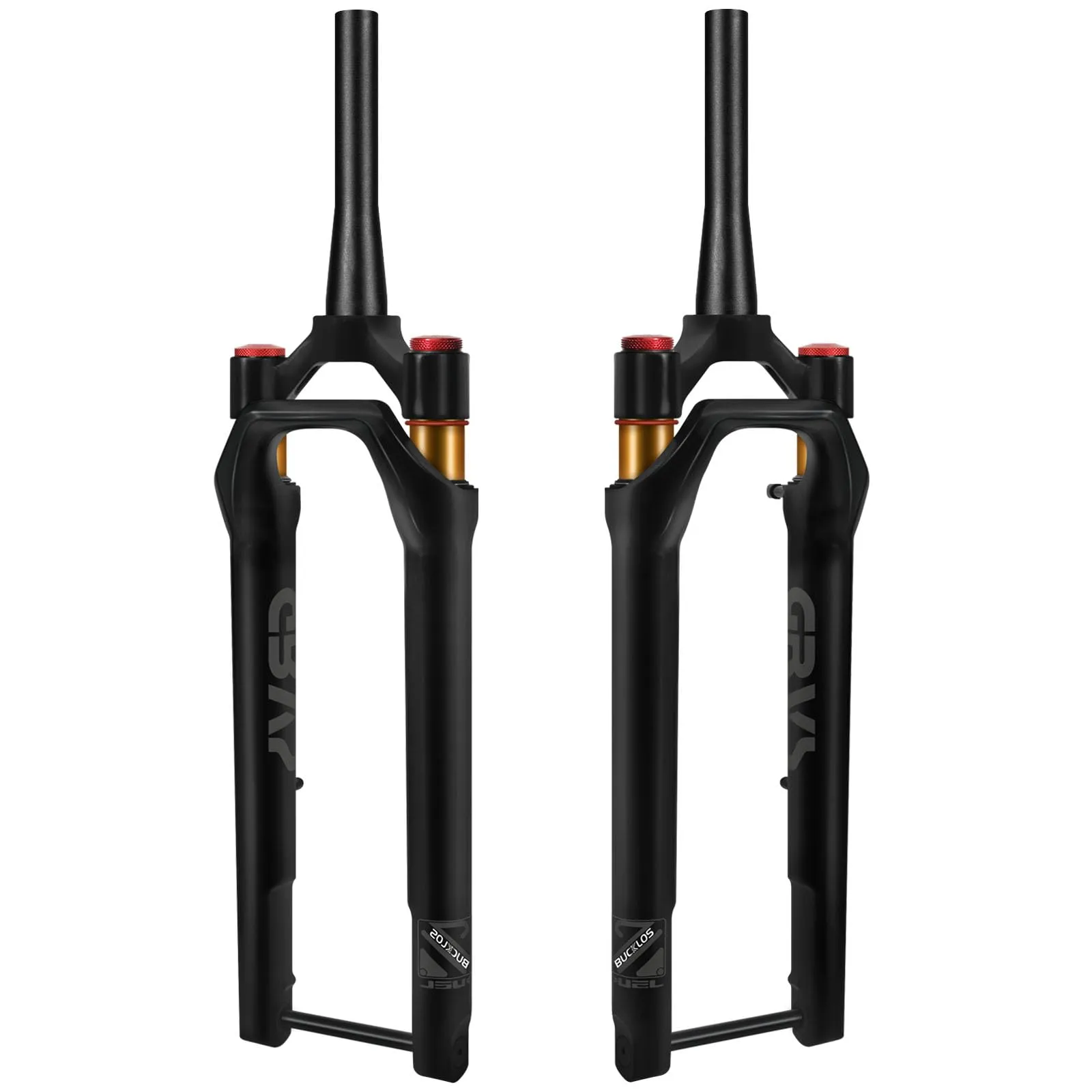 BUCKLOS GRVS 1 1/8' 700C Gravel Road Bike Air Suspension Fork with 40mm Travel - Lightweight & Durable