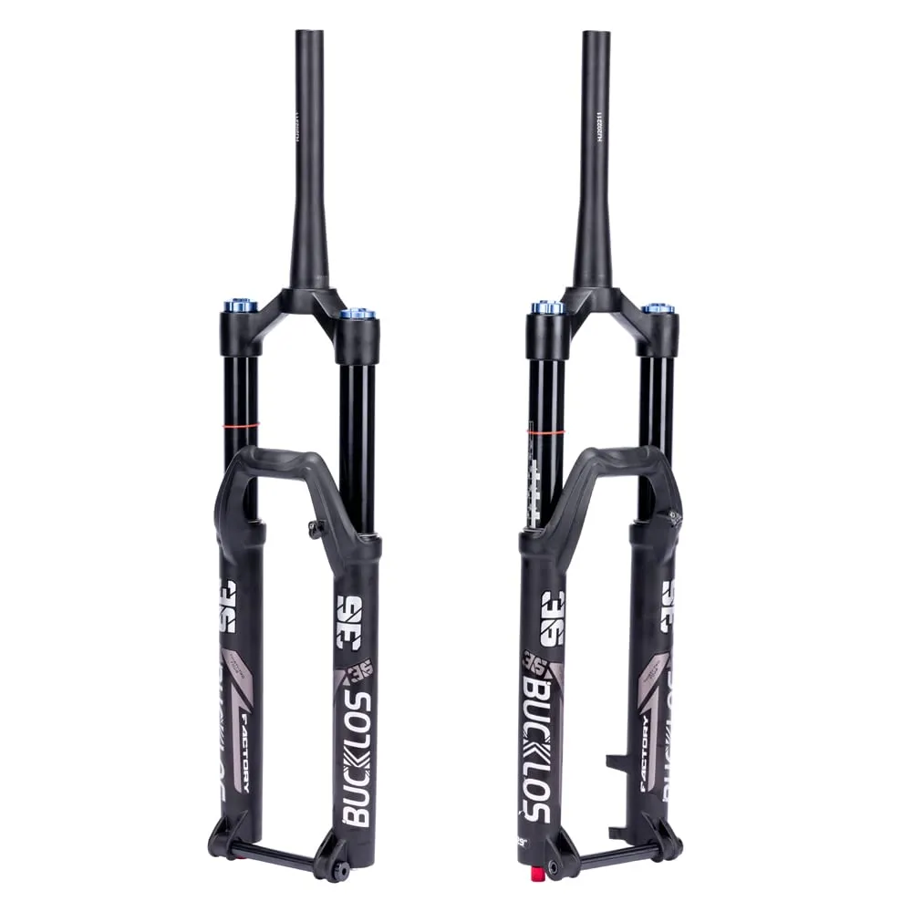 BUCKLOS MTB Air Suspension Fork 27.5/29', 160mm Travel, 110x15mm Boost, Lightweight, Adjustable