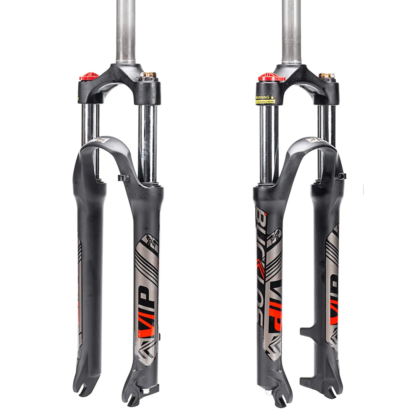 BUCKLOS MTB Suspension Fork 100mm Travel, 28.6mm Straight Tube, QR 9mm, Aluminum Alloy, 26/27.5/29