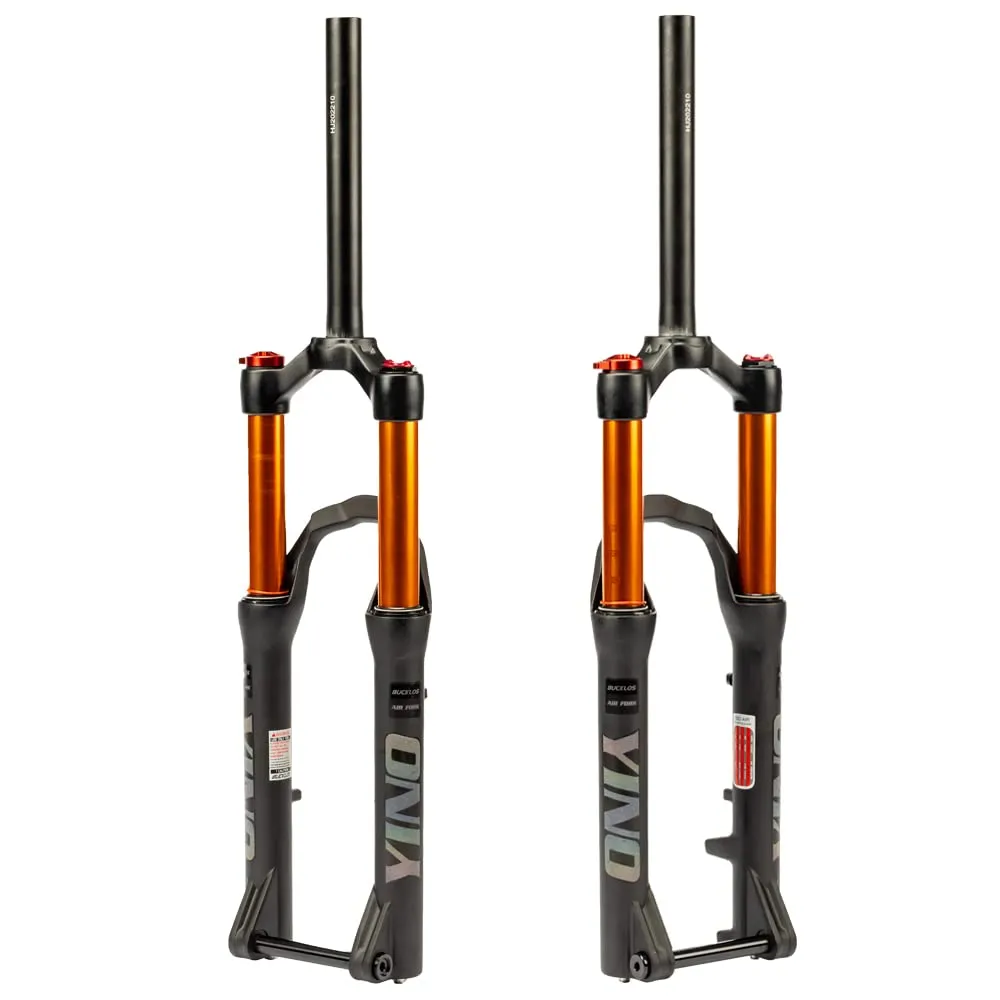 BUCKLOS YINO 24' MTB Air Suspension Fork - 120mm Travel, 100*15mm Thru Axle, Ultralight Design