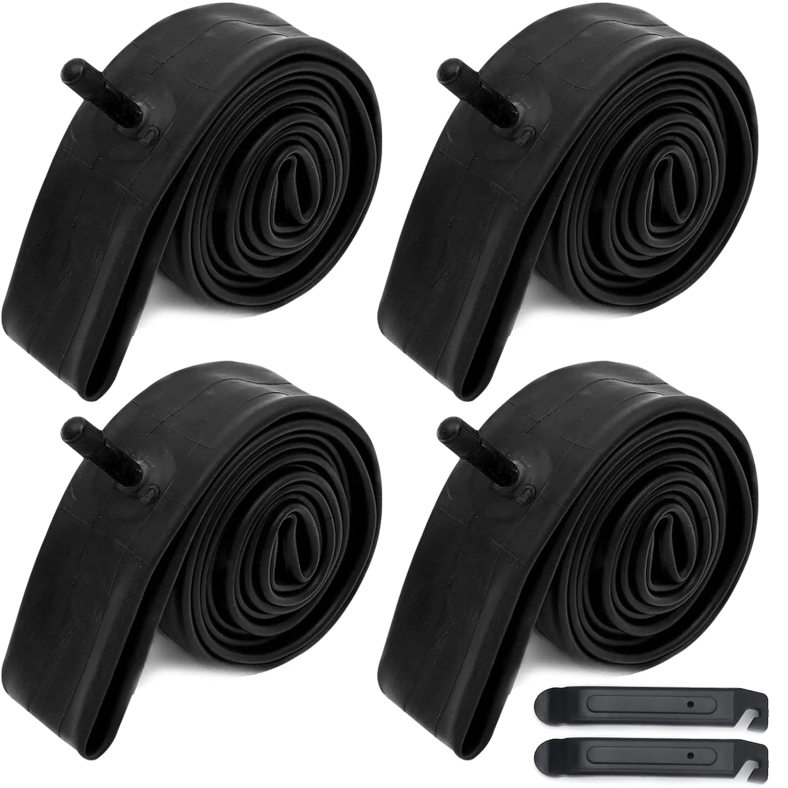 CALPALMY 26' Bike Inner Tubes - 4/6 Pack Replacement for Mountain/Off Road Bikes, 1.75-2.125