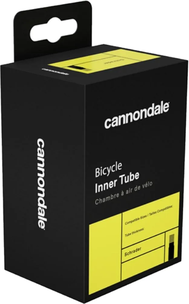 Cannondale 12x1.5-2.3in Schrader Valve Tube with 70deg Valve - Durable Butyl Rubber Construction