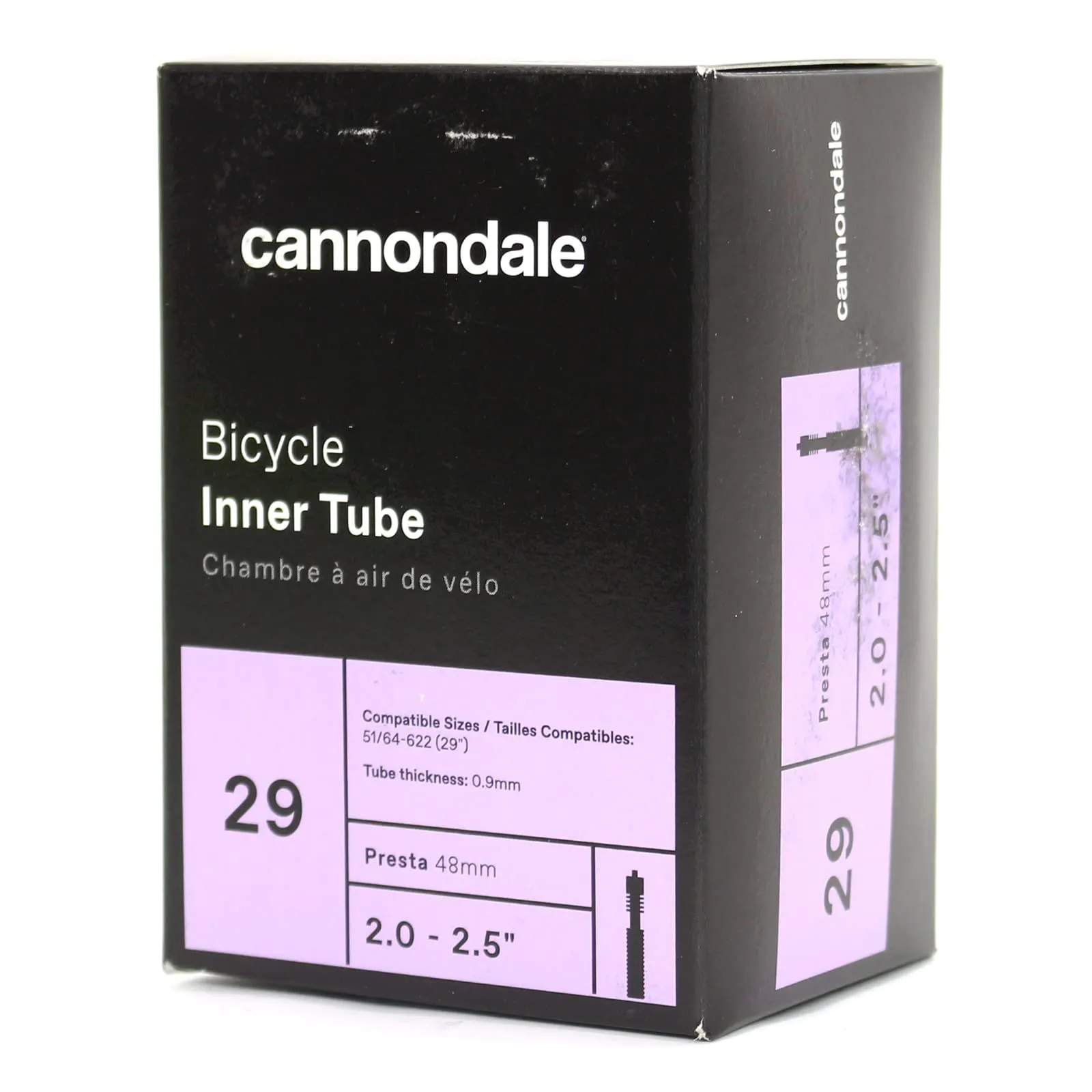 CANNONDALE 29x2.0-2.5 INNERTUBE WITH 48MM PRESTA VALVE - QUALITY BUTYL RUBBER TUBE