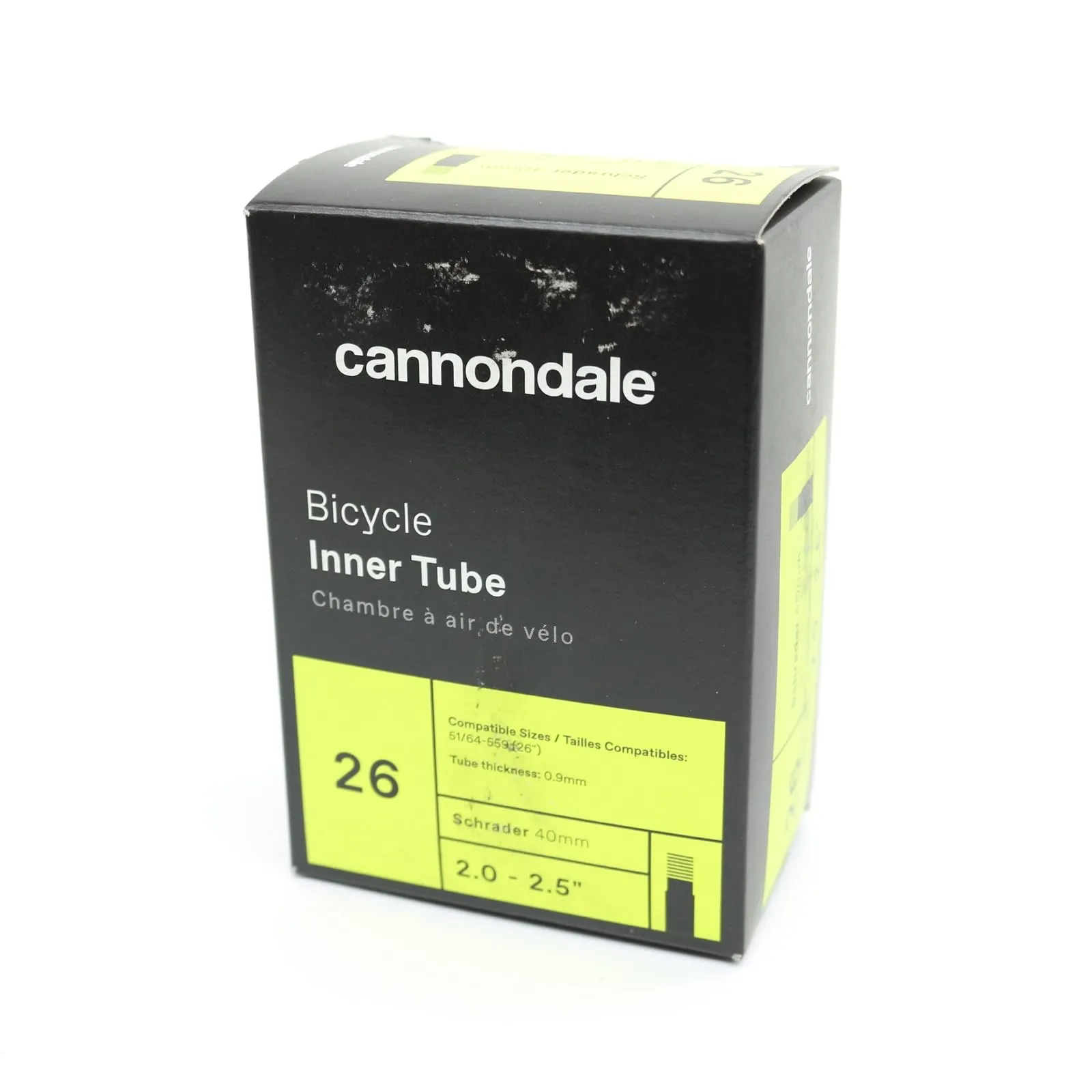 Cannondale Schrader Valve Tube 16 x 1.5-2.3in/40mm - Durable Butyl Rubber for Cycling