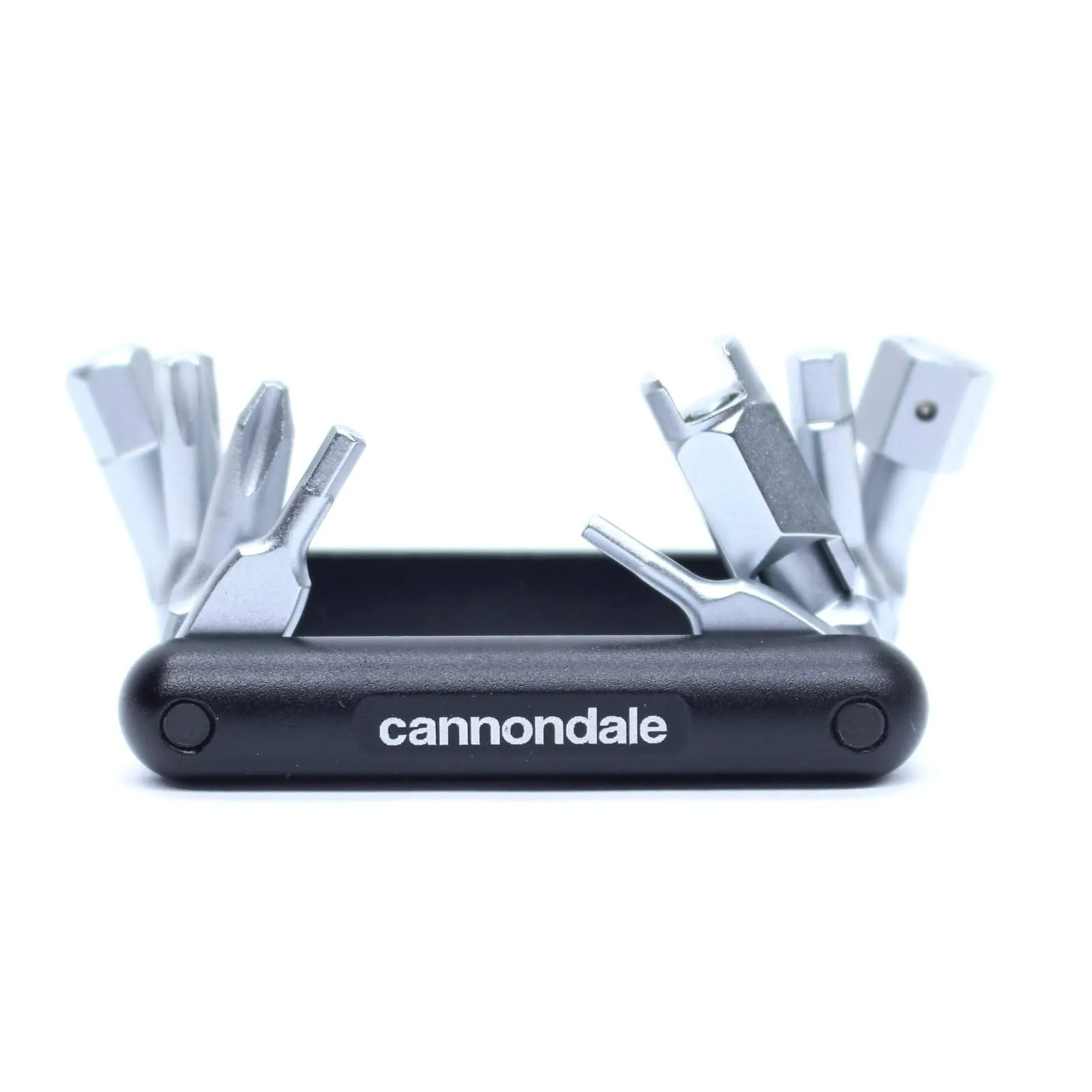 CANNONDALE STASH MINI TOOL 10-IN-1 BLACK/SILVER WITH HEX KEYS, TORX, PHILLIPS & VALVE CORE TOOL