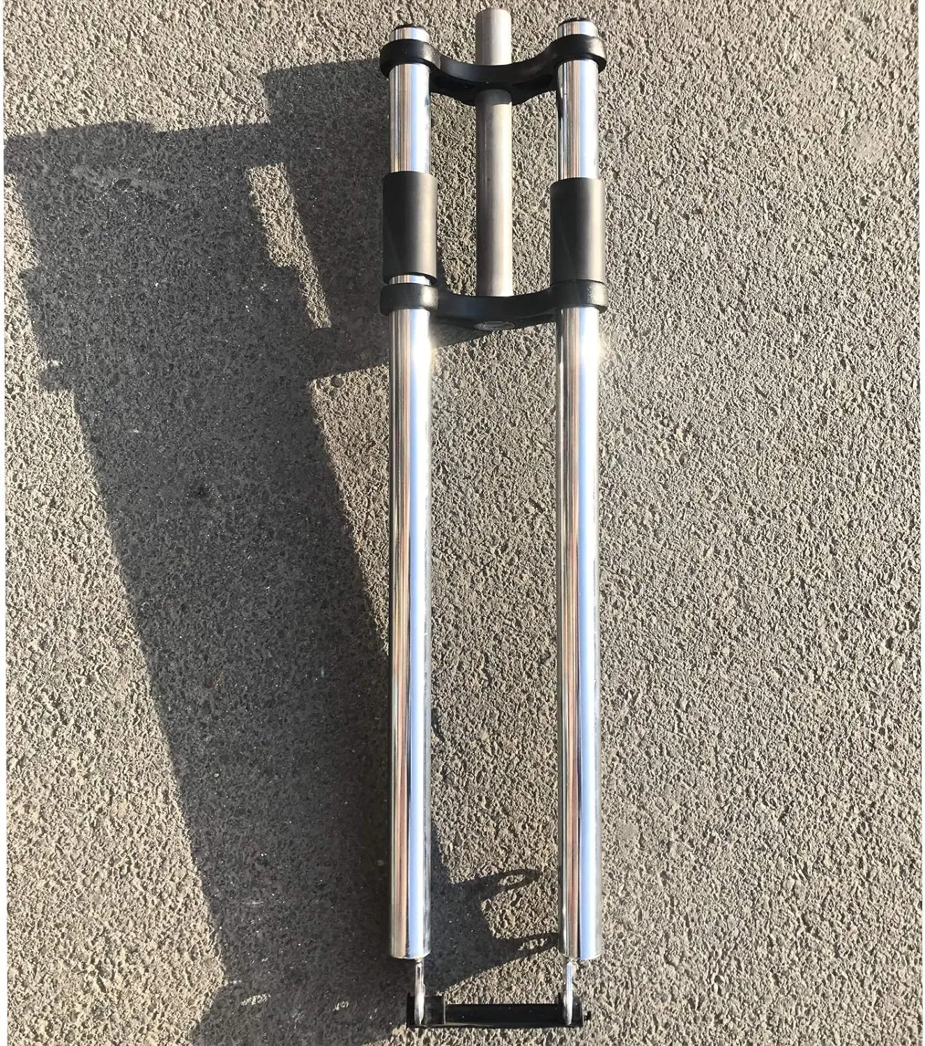 CDHPOWER 26' Triple Tree Fork for Gas Motorized Bikes & Fat Tires, 700mm Length, Disc Brake Bracket