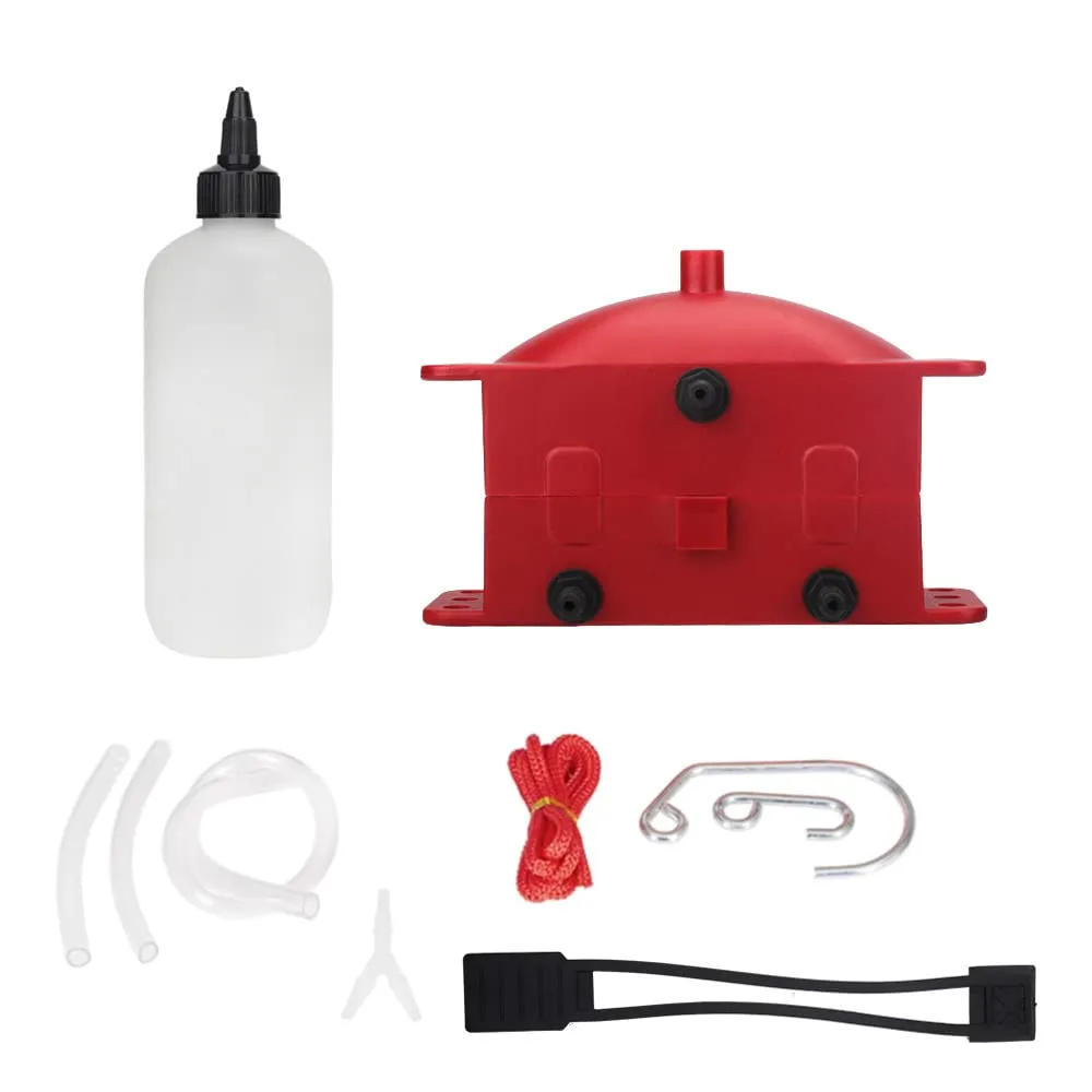Chain Cleaning Kit for Motorcycles - Red, Durable Tool for Easy Cleaning and Lubrication