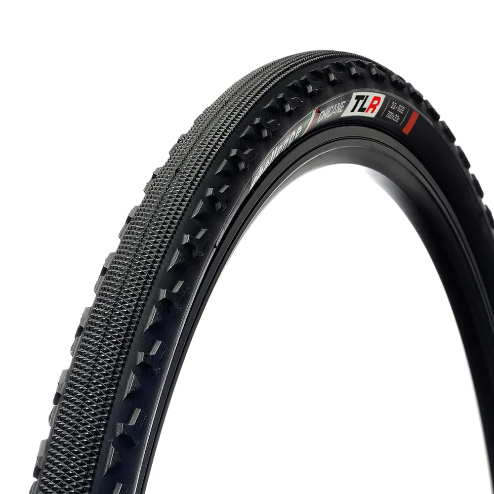 Challenge Chicane TLR Tubeless Tire Black 700c x 33mm - Exceptional Speed & Traction for Cyclocross