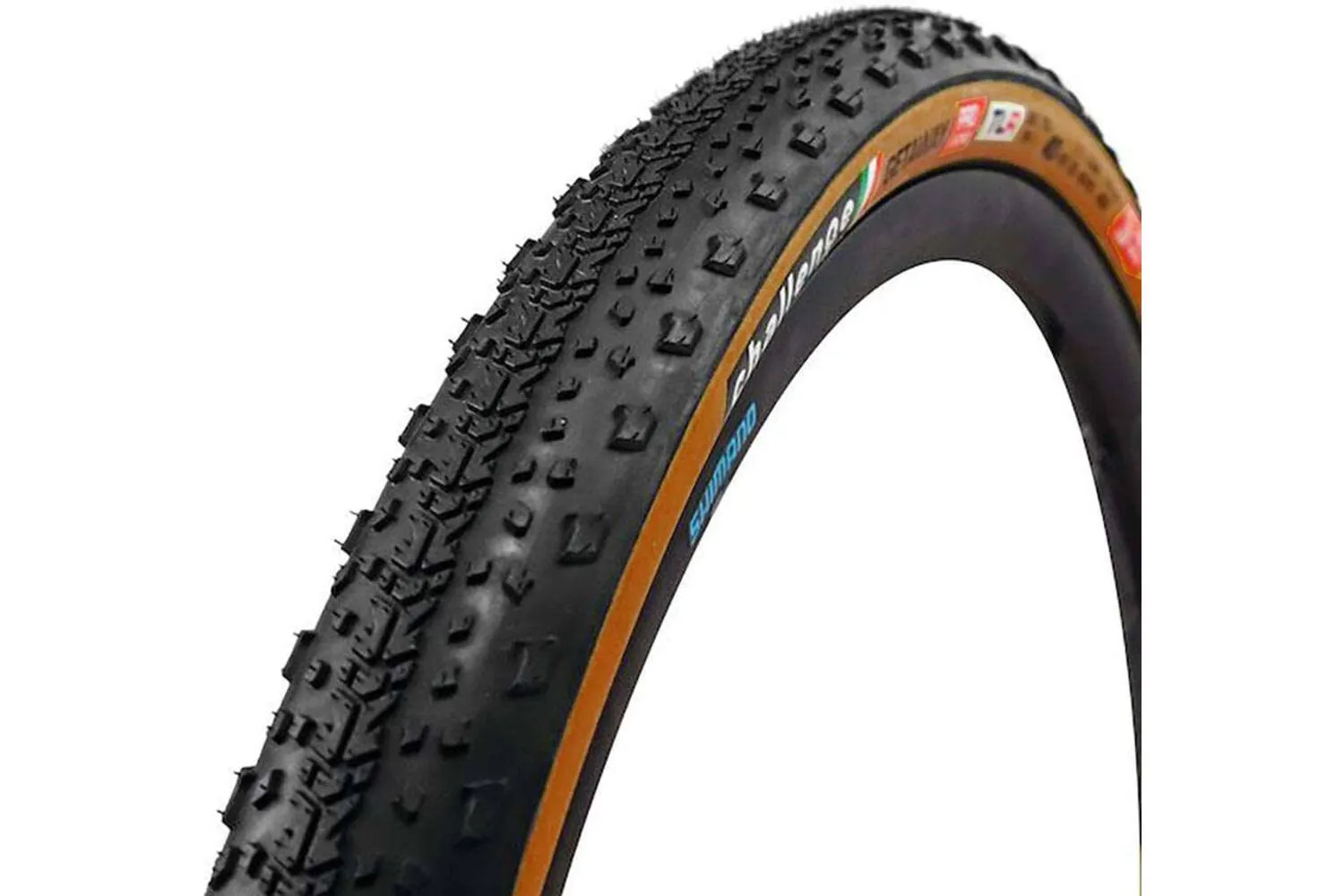 Challenge Getaway Pro Tire - 700 x 36 Tubeless Folding Black/Tan - Handmade Gravel Tire