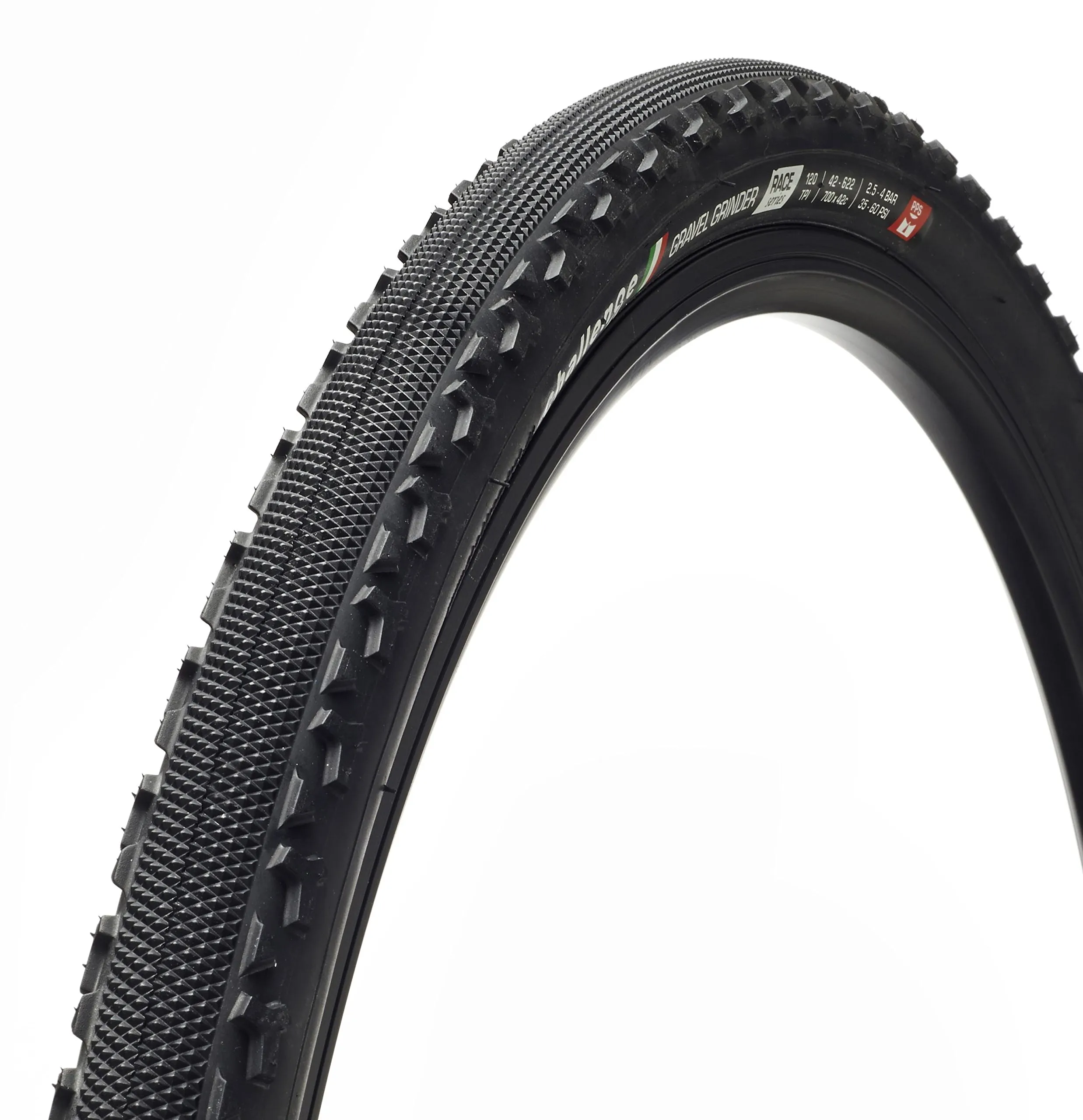 Challenge Gravel Grinder Tire 700x42C - Folding Clincher, 120TPI, Black, Durable Performance