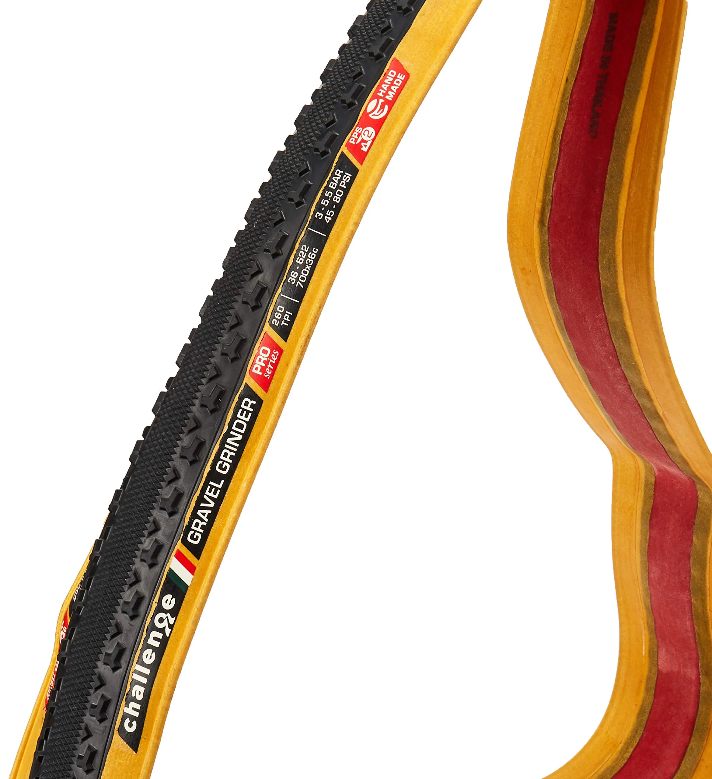Challenge Gravel Tire 700x36c Clincher - Black - 300TPI with Double Puncture Protection