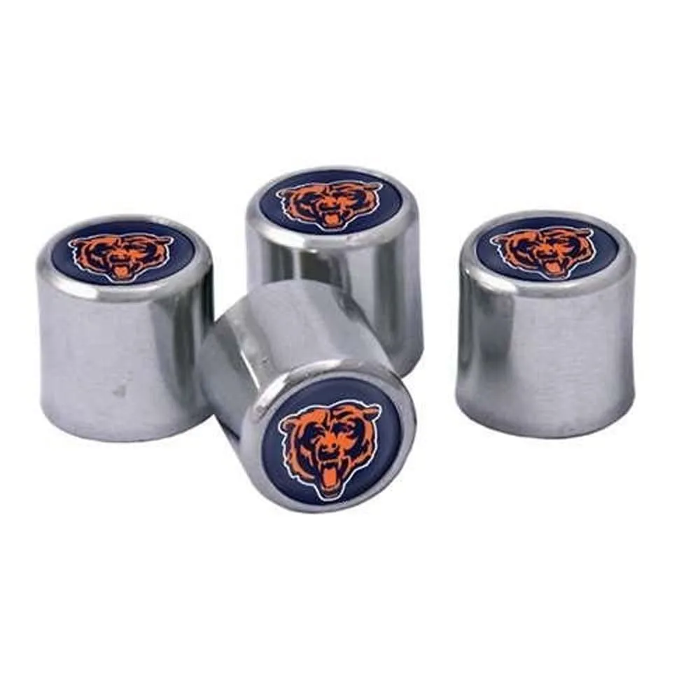 Chicago Bears Valve Stem Covers - Officially Licensed, Vinyl-Coated, Fits Standard Size Stems