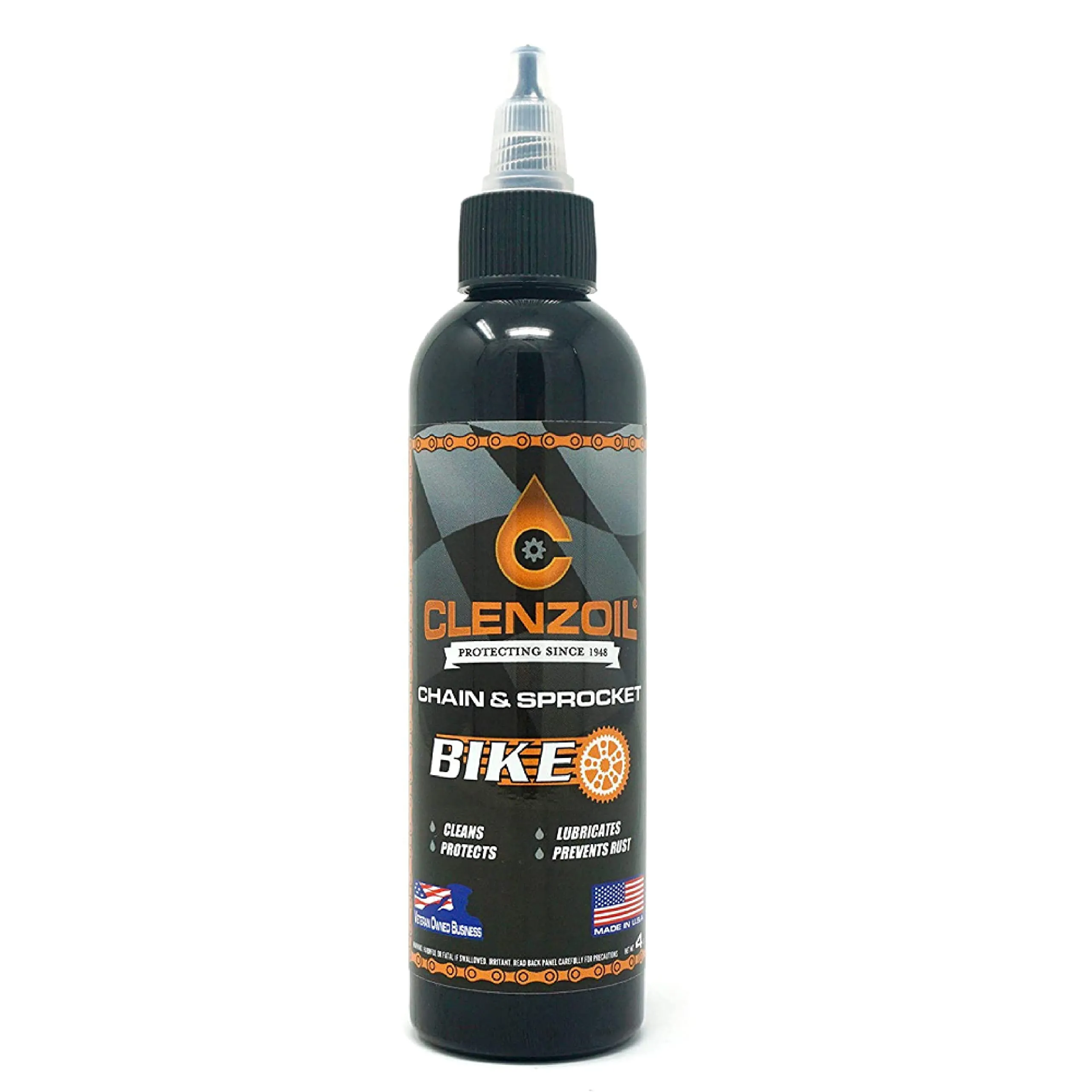 Clenzoil Chain & Sprocket Bike 4 oz. Cleaner Lubricant Protectant - All Conditions Wet Lube