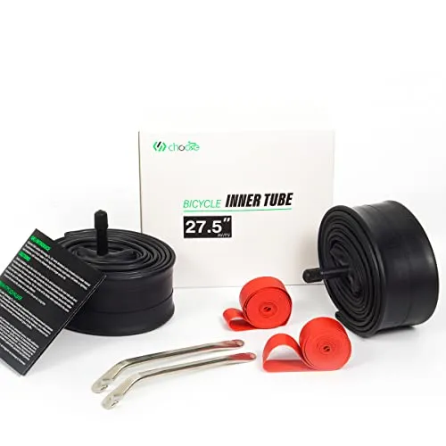 CNC Mountain Bike Inner Tubes 26/27.5/29 - Durable Butyl Rubber with Presta/Schrader Valves - 2 Pack