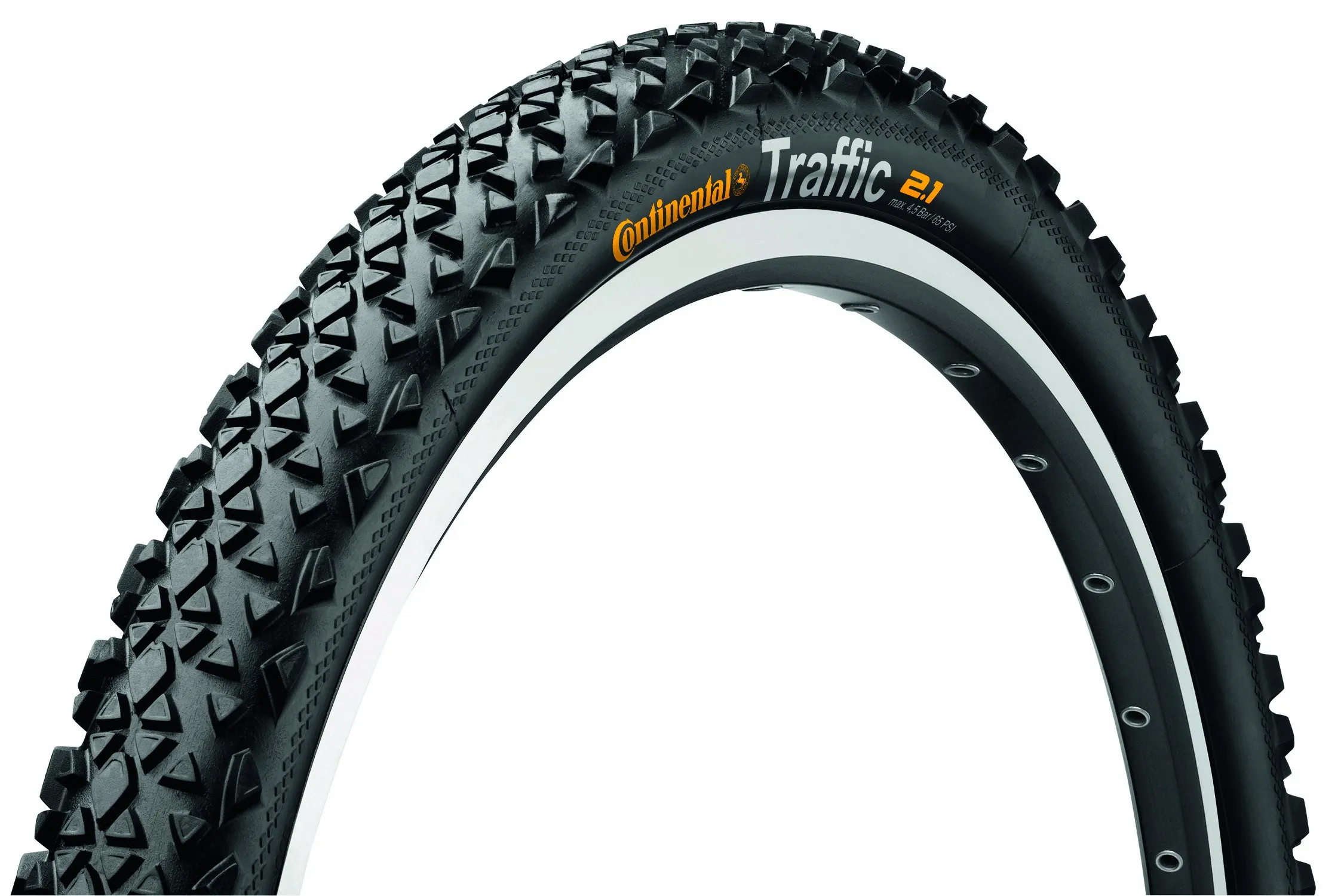 Continental 26-Inch x 1.9 Black Traffic Bike Tire for Urban & Country Use, Wire Bead, Sport Tech