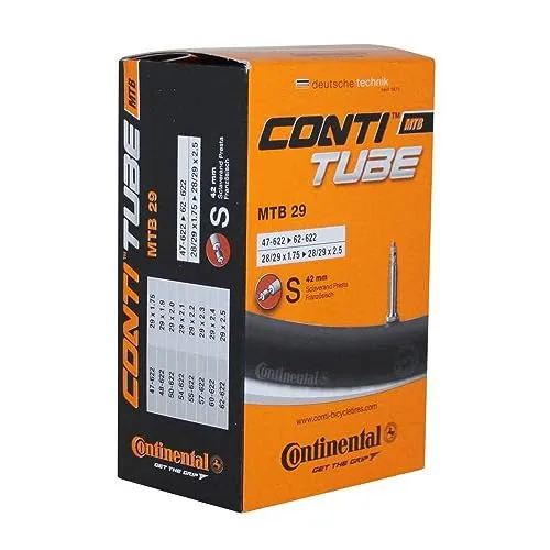 Continental 29' MTB Tubes 1.75-2.5, 42mm Presta Valve, Premium Inner Tubes, Quality Tested, Unitube