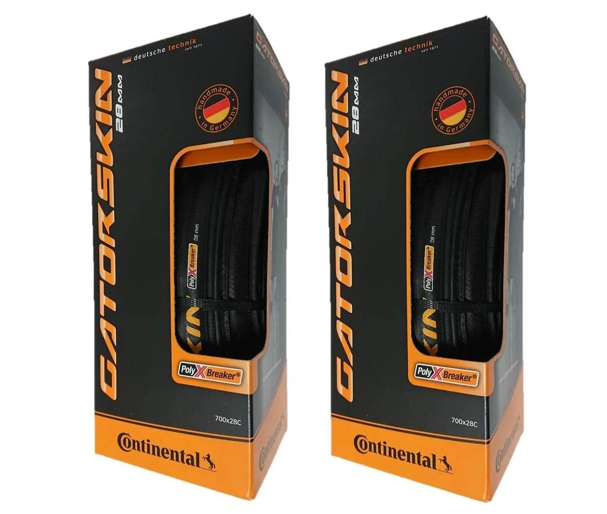 Continental GatorSkin DuraSkin Tire 2-Count - Folding 700 x 28mm for Ultimate Performance