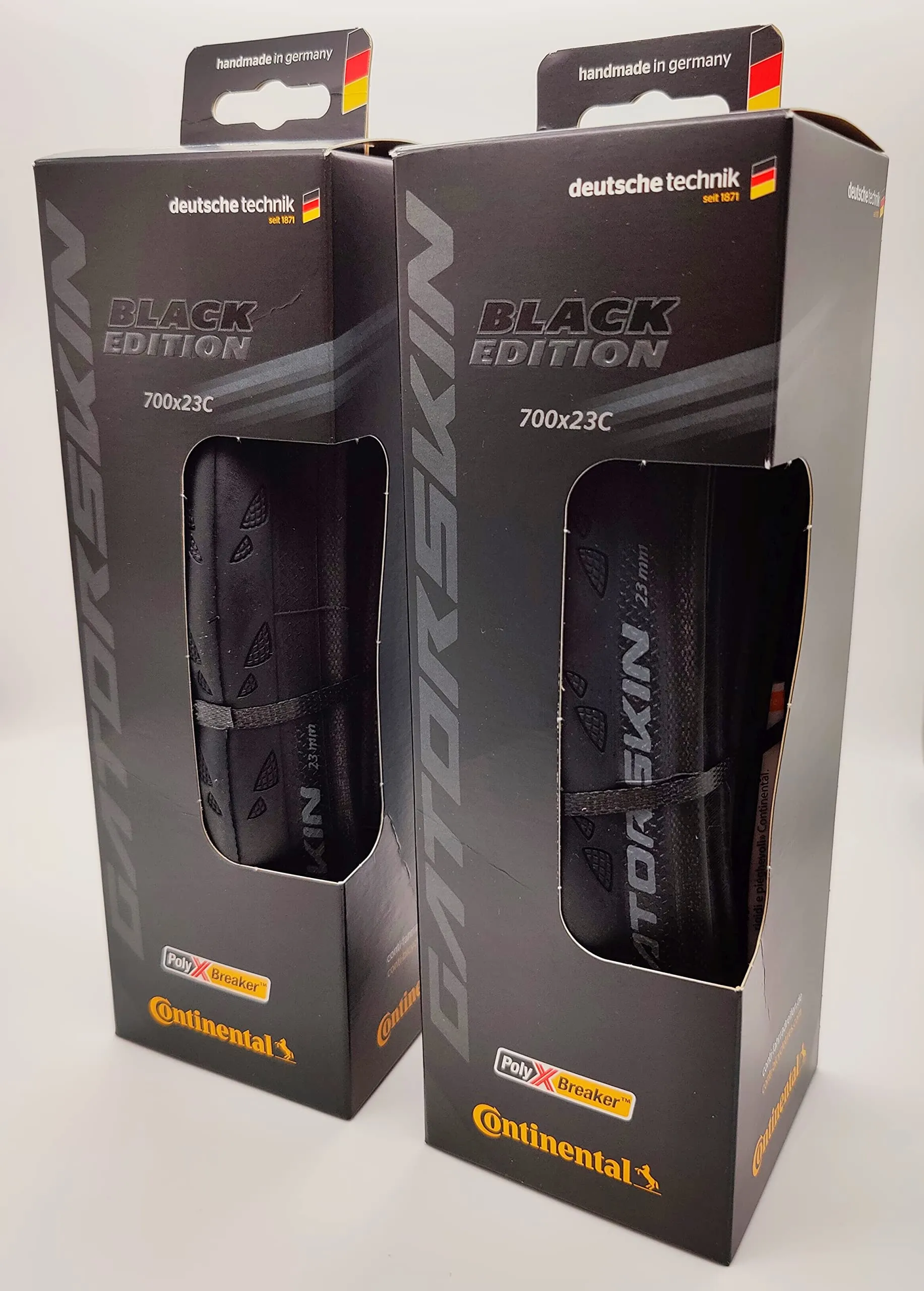 Continental Gatorskin Folding Tire Pair - Black Edition 700x23 - DuraSkin & PolyX Breaker Tech