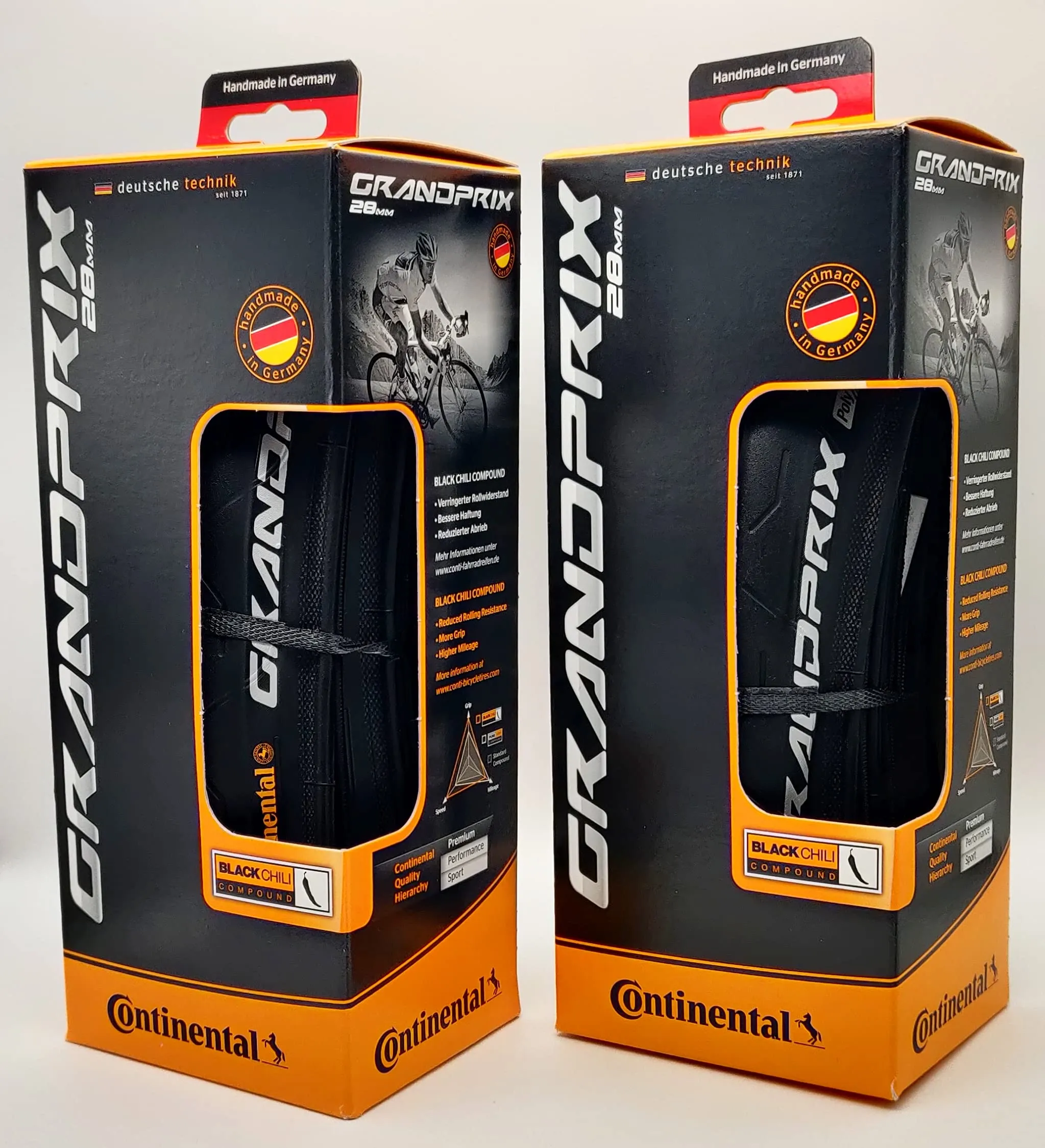 Continental Grand Prix All Rounder 700x28 Black Chili Folding Clincher Tires - Set of 2