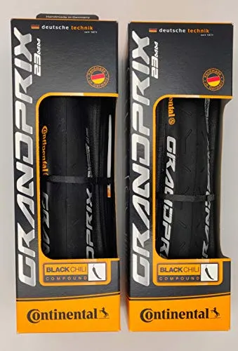 Continental Grand Prix All Rounder Bicycle Tires 700x23 Black Chili Folding Clincher - Pair